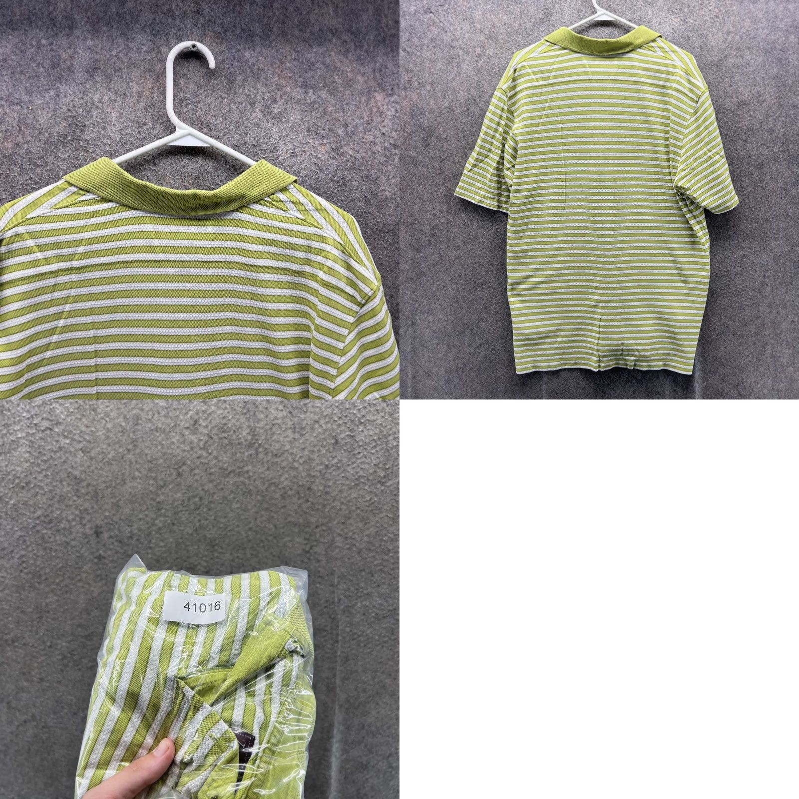 Tommy Bahama Tommy Bahama Golf Polo Shirt Mens L Green Stripe Knit Short Sleeve Casual Size US L / EU 52-54 / 3 - 8 Thumbnail