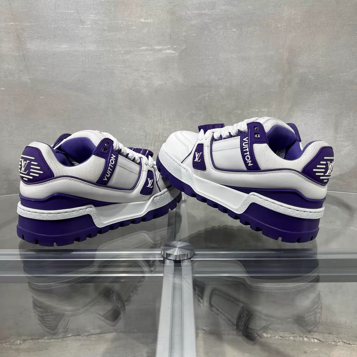 Louis Vuitton LV Trainer White Purple UK1 / 35 Size US 4.5 / IT 34.5 - 5 Thumbnail