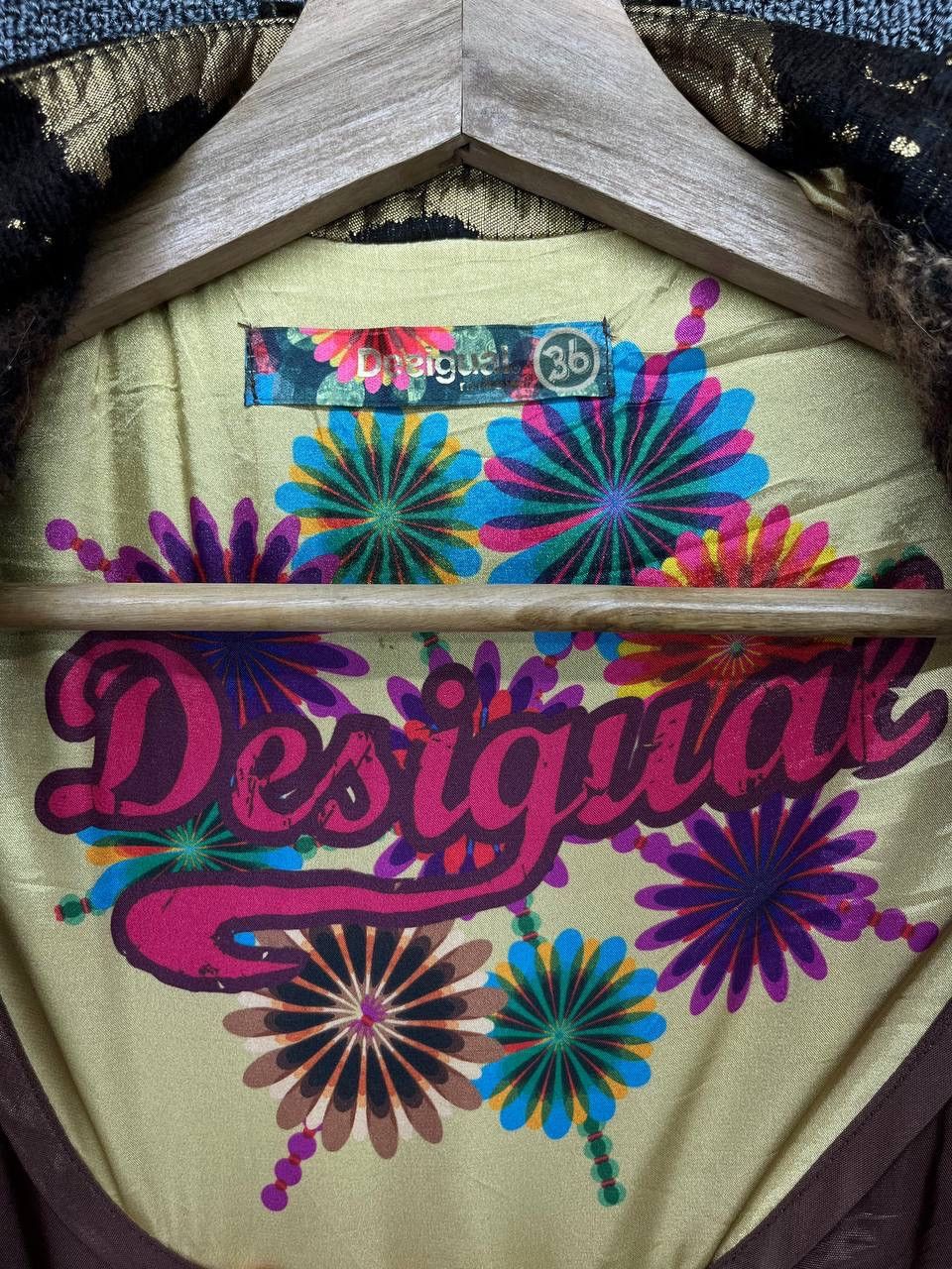 Desigual Vintage Desigual Cobra Wool Long Jacket Size XS / US 0-2 / IT 36-38 - 6 Thumbnail