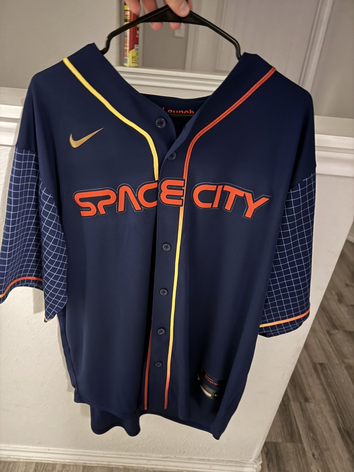 image of Mlb Astros Jersey in Blue, Men's (Size XL)