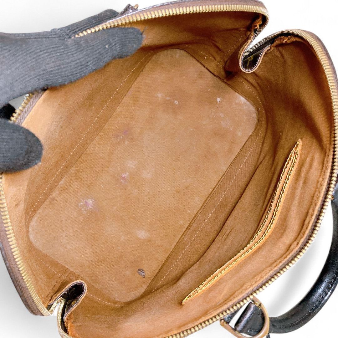 Louis Vuitton Louis Vuitton - Alma PM Monogram Brown Leather Black Handbag Size ONE SIZE - 7 Thumbnail