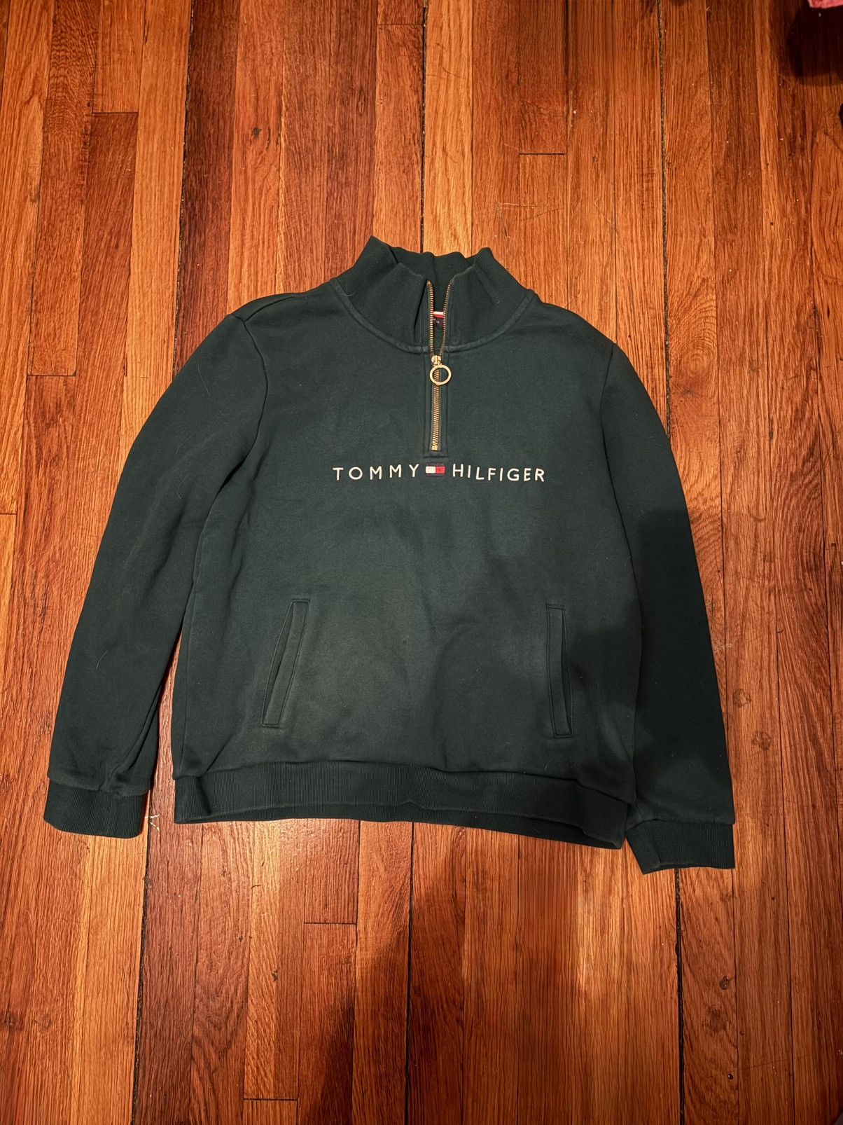 Tommy Hilfiger Tommy Hilfiger green quarter zip sweatshirt Size US L / EU 52-54 / 3 - 1 Thumbnail