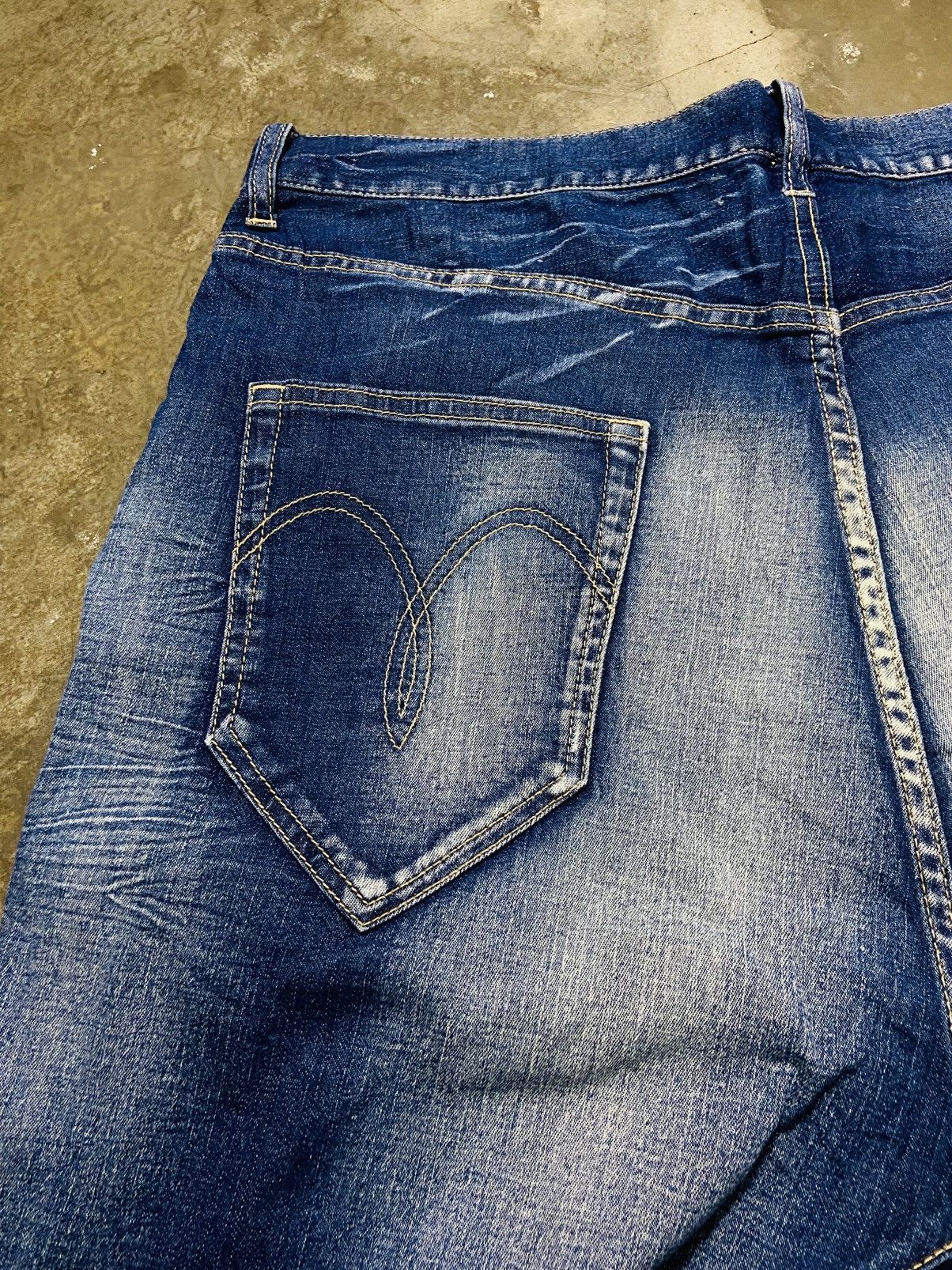 Japanese Brand Glamb Drop Crotch Distressed Denim Jeans Size US 38 / EU 54 - 14 Thumbnail