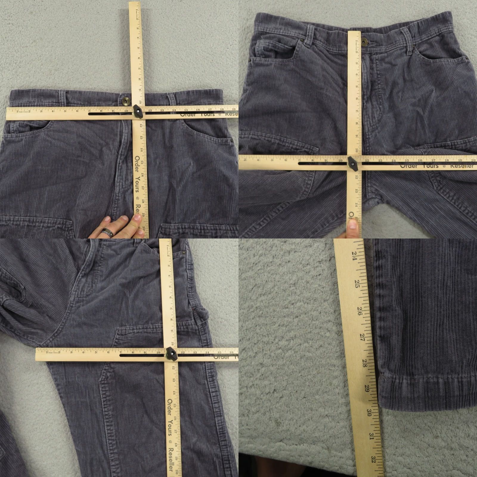 Vintage NOBO Baggy Pants Men 36 Double Knee Carpenter Corduroy Grey Skater Grunge Y2K 90s Womens? Size US 36 / EU 52 - 8 Thumbnail