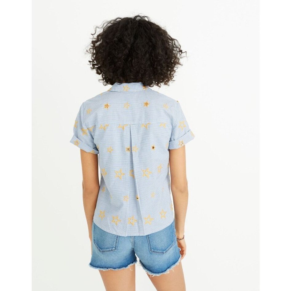 Madewell Madewell Star Embroidered Striped Shirt XS Size XS / US 0-2 / IT 36-38 - 2 Thumbnail