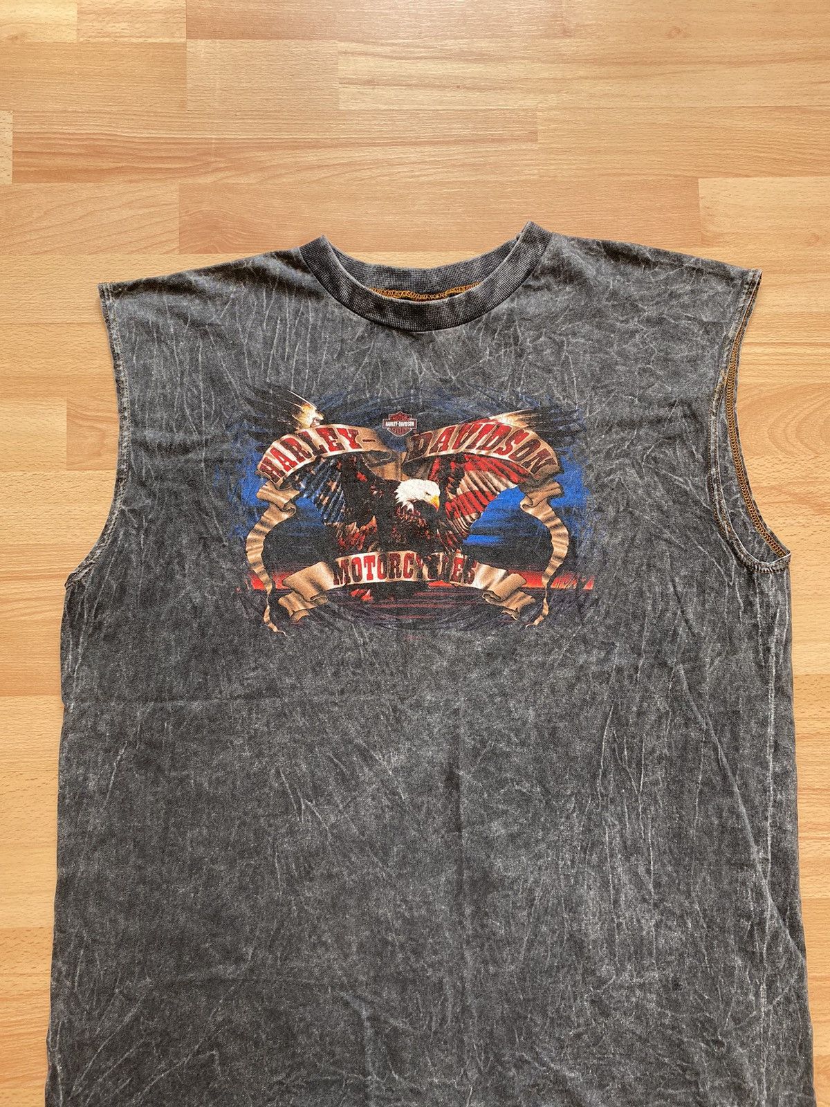Harley Davidson Vintage Harley Davidson Sleeveless Shirt Sz XL Cut Off 90s Size US XL / EU 56 / 4 - 2 Thumbnail