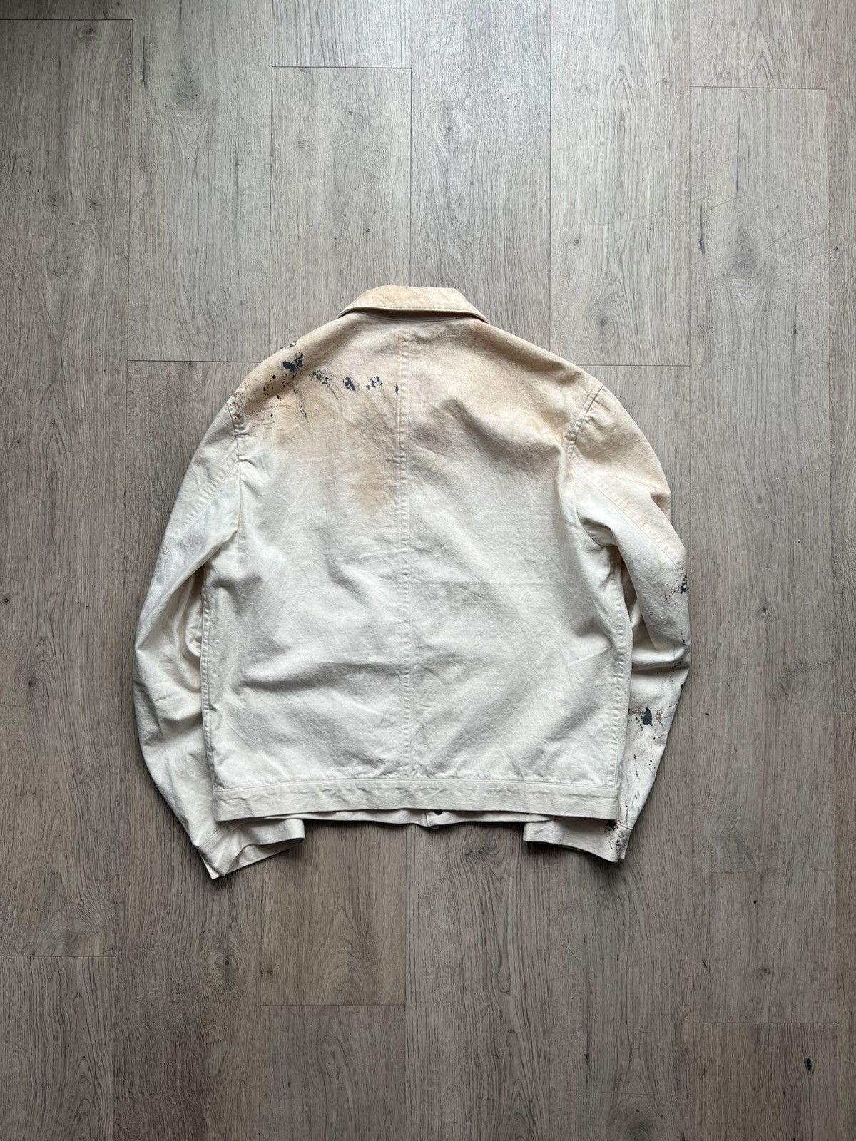 Individual Sentiments HAND PAINTED ZIP UP BLOUSON _ JK69H-MC14-NO_ecru white Size US L / EU 52-54 / 3 - 5 Thumbnail