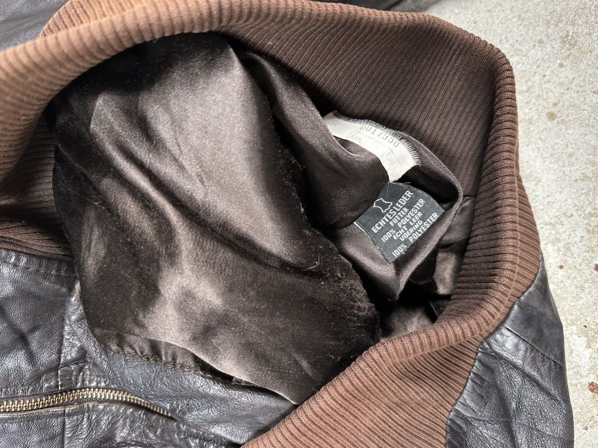 Vintage Vintage Y2K Utility Leather Black Bomber Flyers Jacket Size US L / EU 52-54 / 3 - 8 Thumbnail