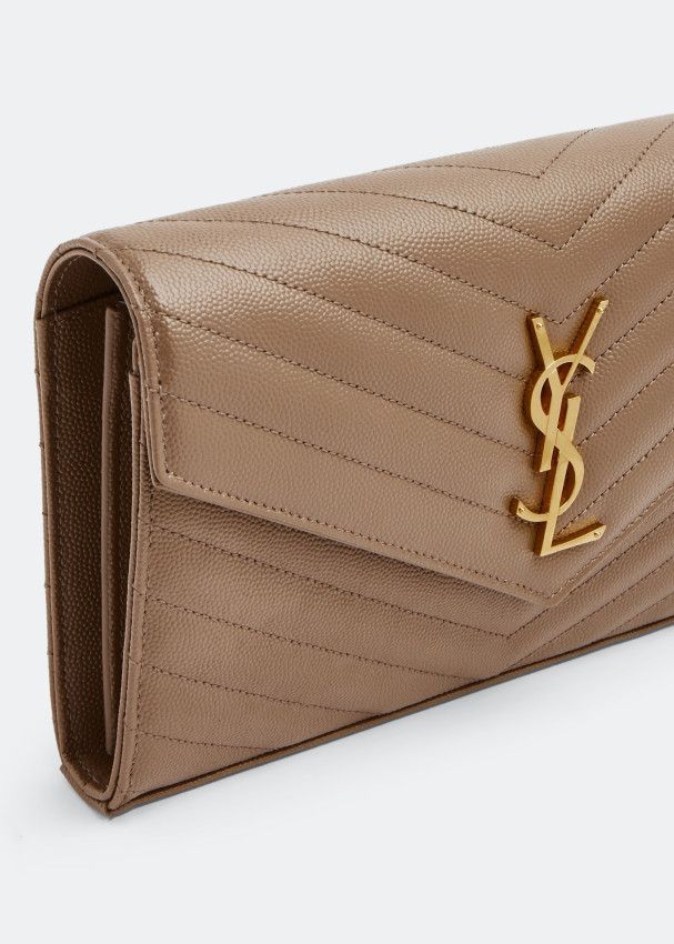 Saint Laurent Paris o1s1wg110125 377828 Size: OS / Leather Chain Wallet in Beige Size ONE SIZE - 2 Thumbnail
