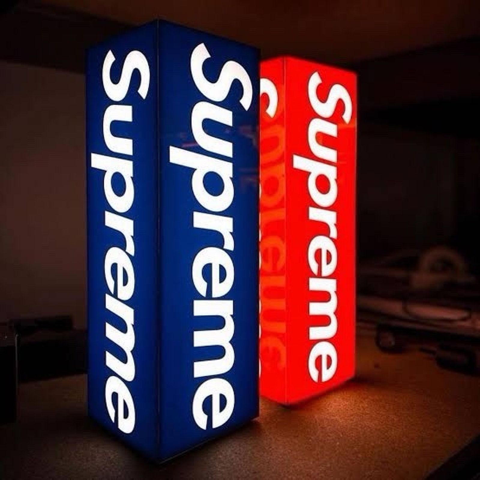 Supreme Supreme Box Logo Acrylic Table Lamp Red Blue Set FW23 Size ONE SIZE - 7 Thumbnail