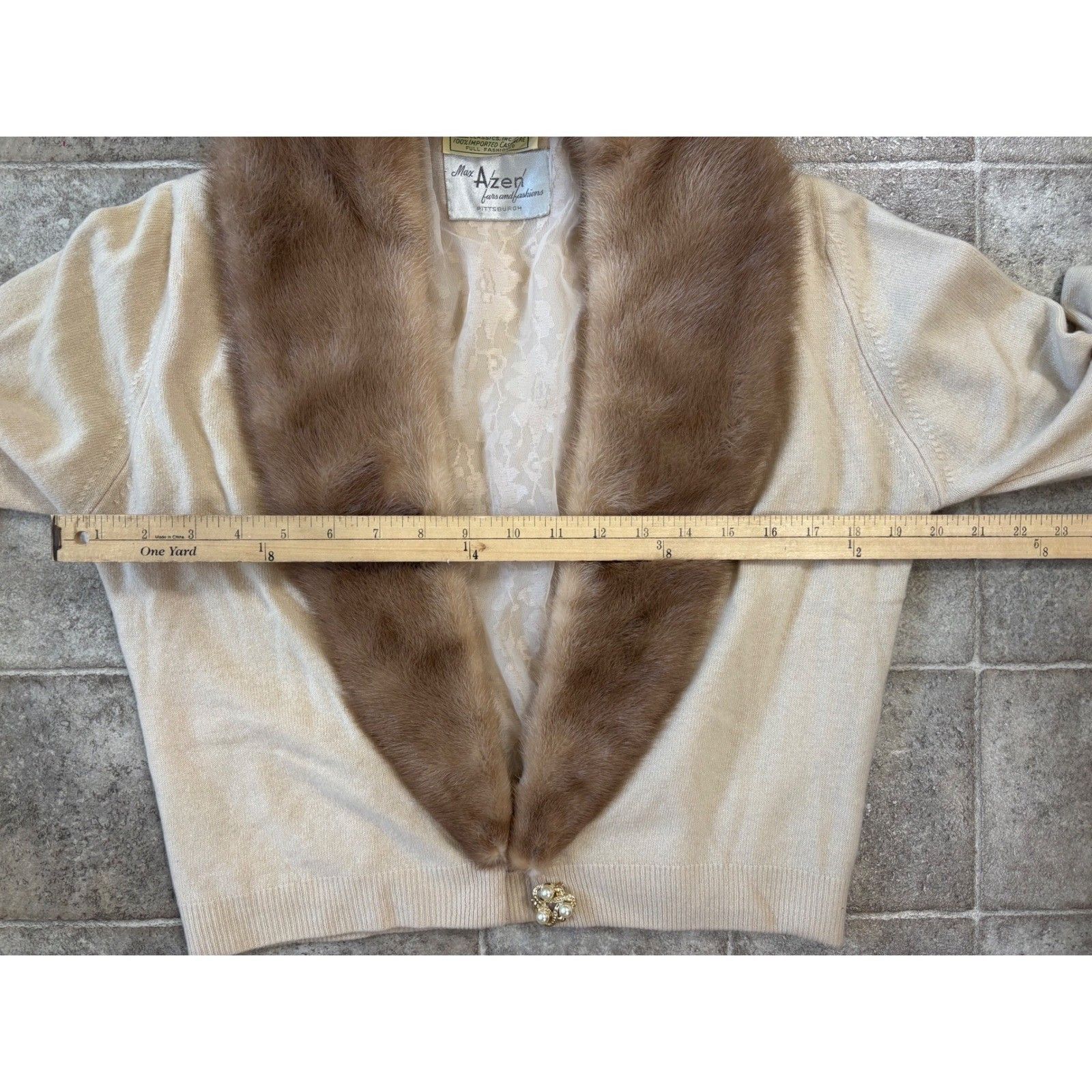 Other Vintage Cameron Classics Cashmere Cardigan Mink Fur Collar Size S / US 4 / IT 40 - 20 Thumbnail