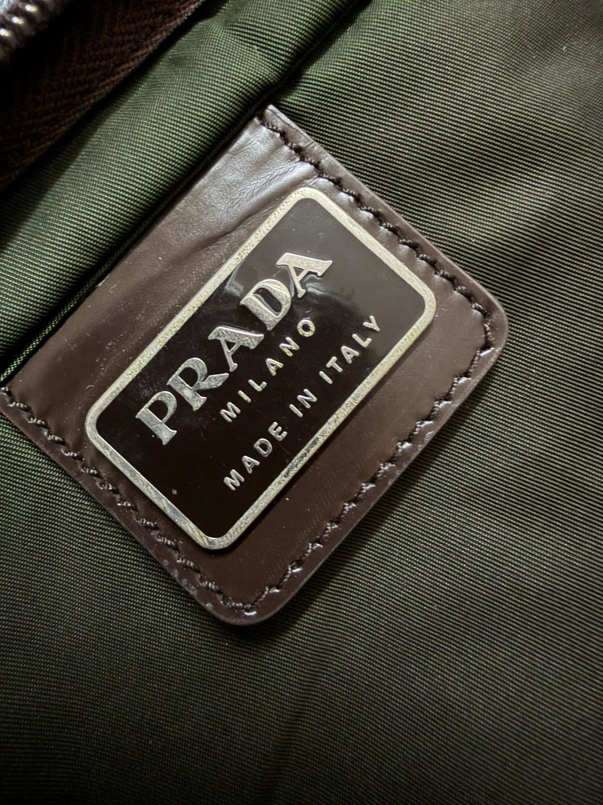Prada Vintage Luxury Prada Green Nylon Tote Bag Size ONE SIZE - 4 Thumbnail