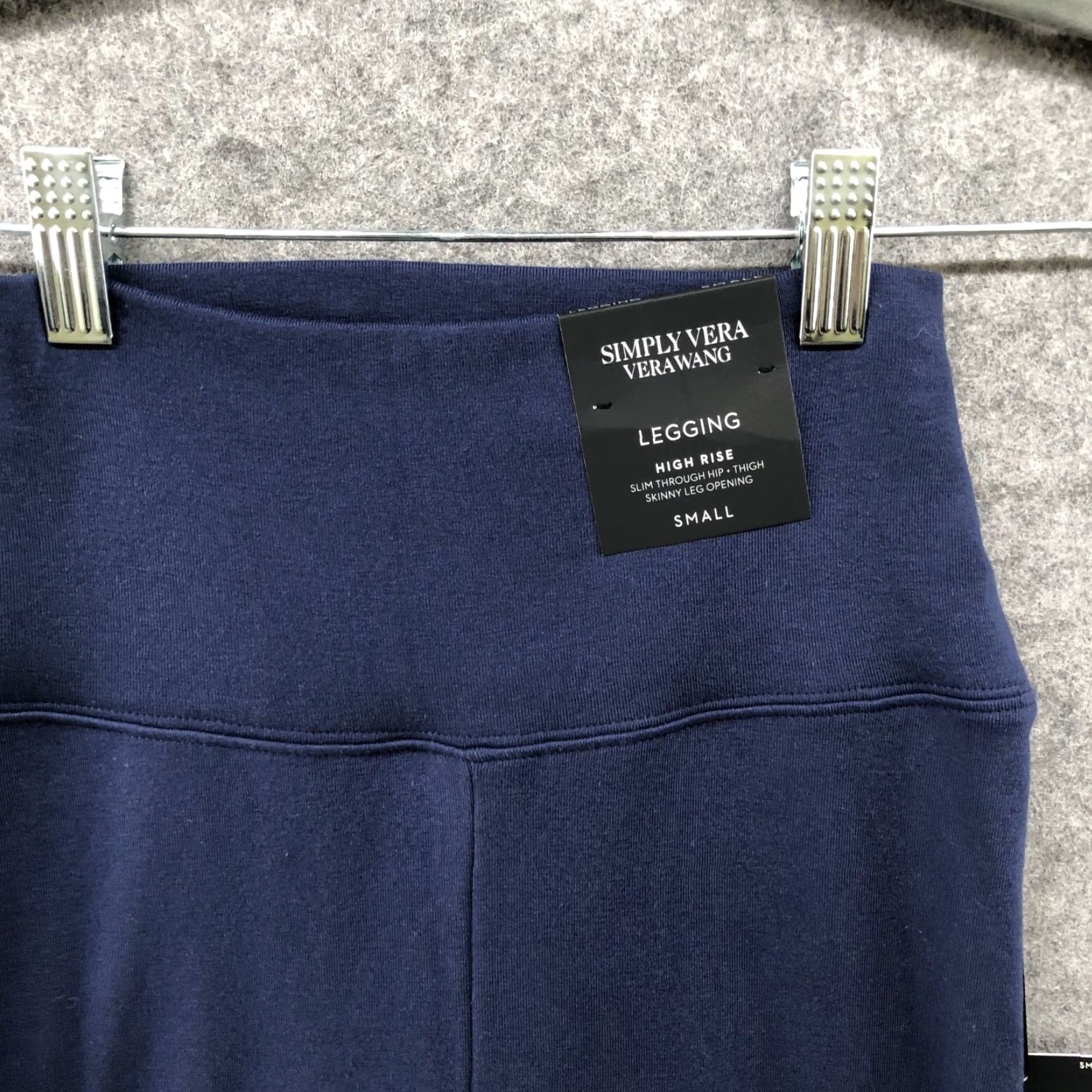 Vintage NWT Simply Vera Vera Want High Rise Leggings Womens S Blue Live-In Thick Cotton Size 28" / US 6 / IT 42 - 5 Thumbnail