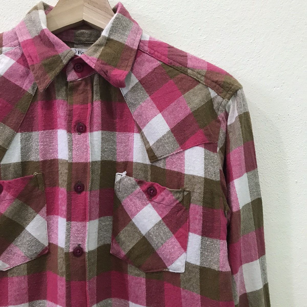 Flannel × Vintage Vintage Equator Plaid Tartan Flannel Shirt Size S / US 4 / IT 40 - 3 Thumbnail
