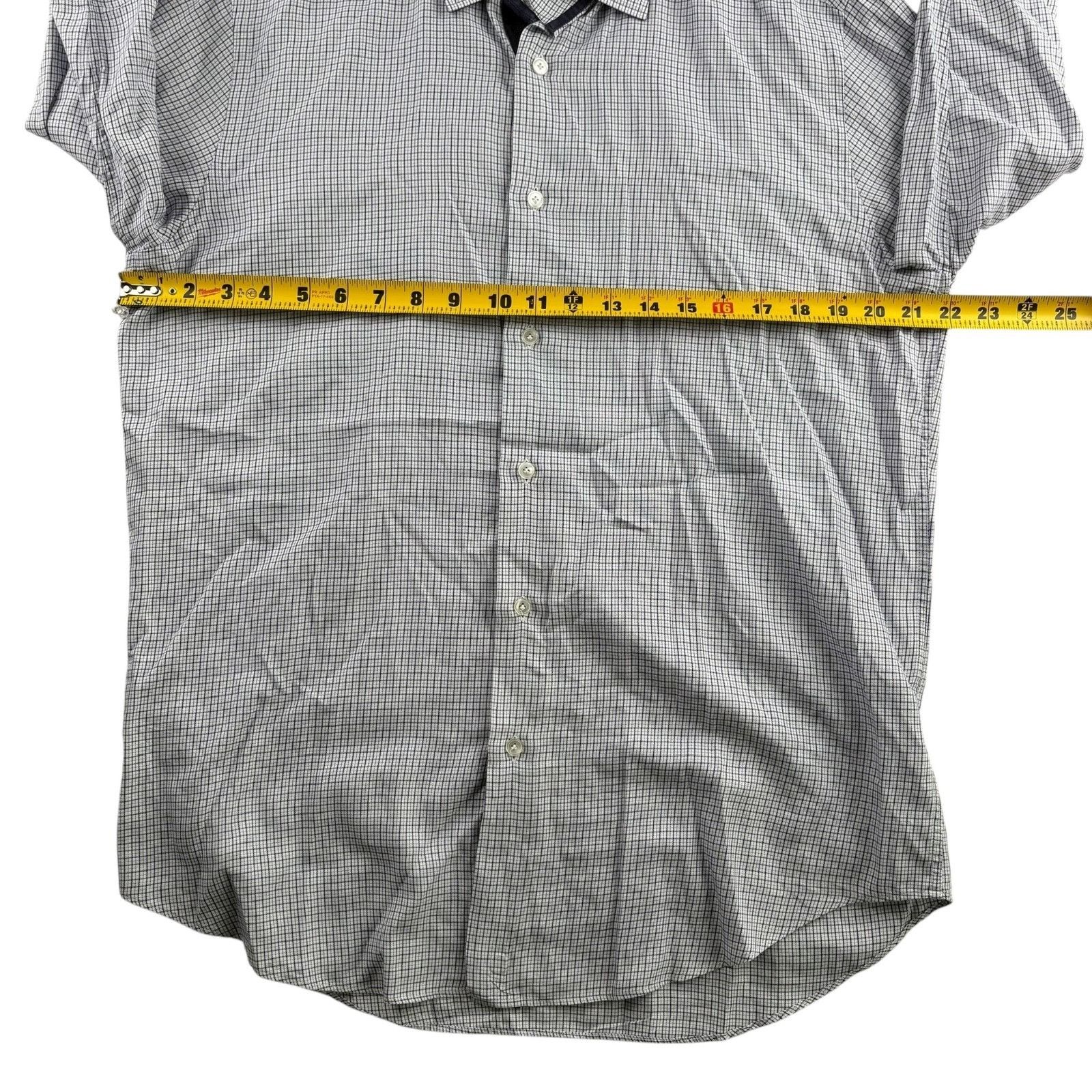Pal Zileri Pal Zileri Men’s Cotton Blend Plaid Button-Down Shirt Blue • Size US M / EU 48-50 / 2 - 7 Thumbnail