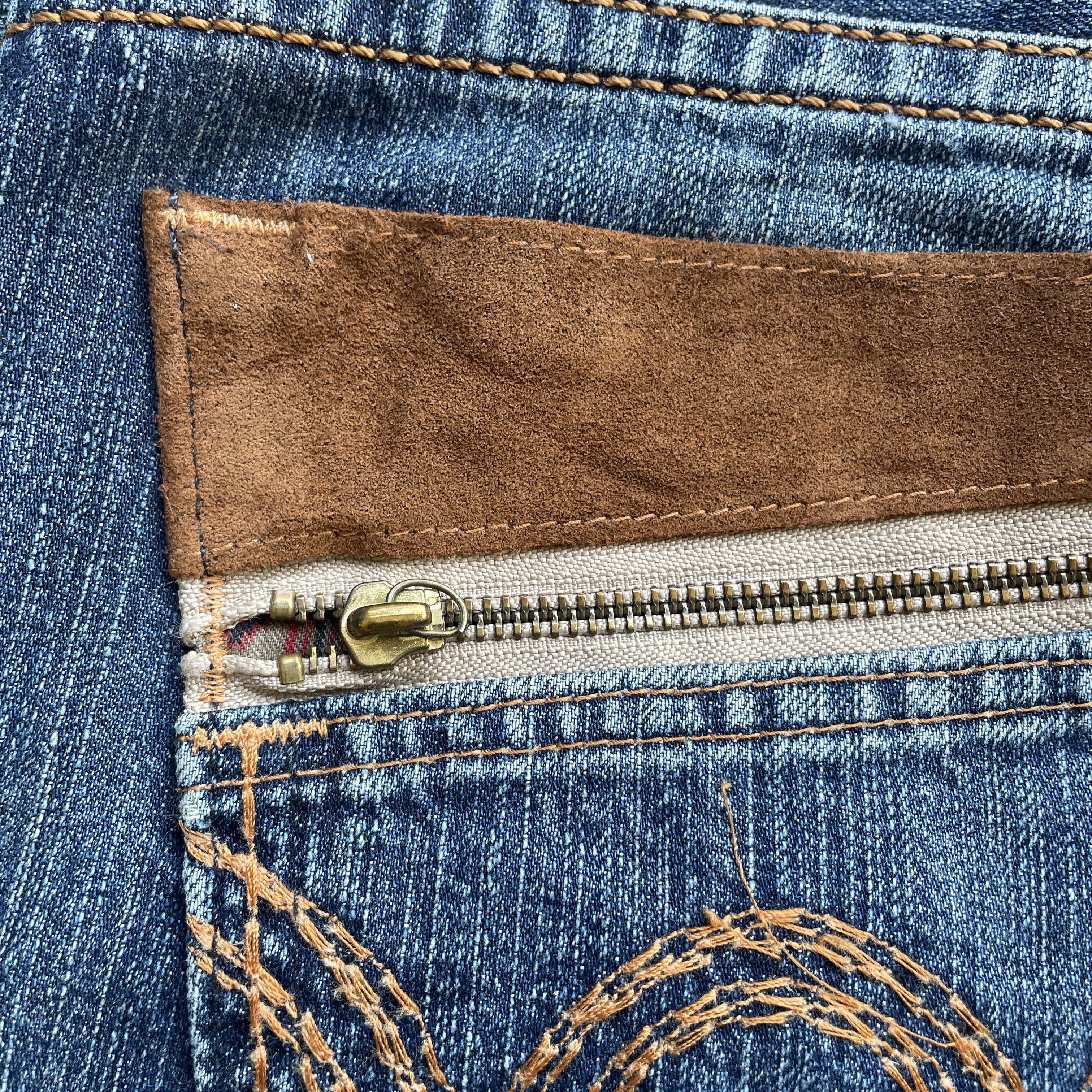 VINTAGE EDWIN XV DENIM DISTRESSED FADED JEANS PANTS W32