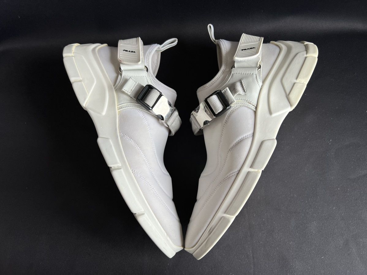 Prada PRADA Fabric/Leather Sneakers White Size 8 Size US 10 / EU 43 - 3 Thumbnail