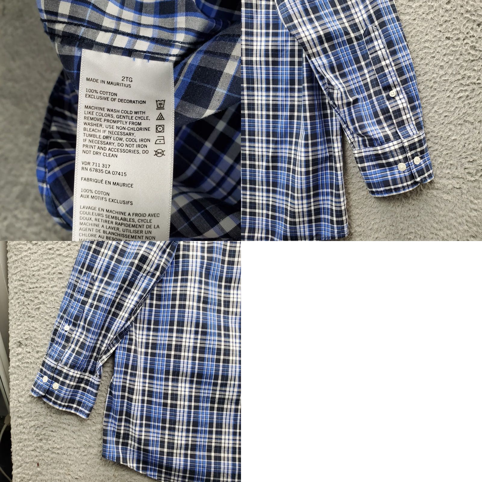 Nautica Nautica Casual Shirt Mens 2XL Multi Plaid Cotton Classic Fit Button-Down Shirt Size US XXL / EU 58 / 5 - 8 Thumbnail