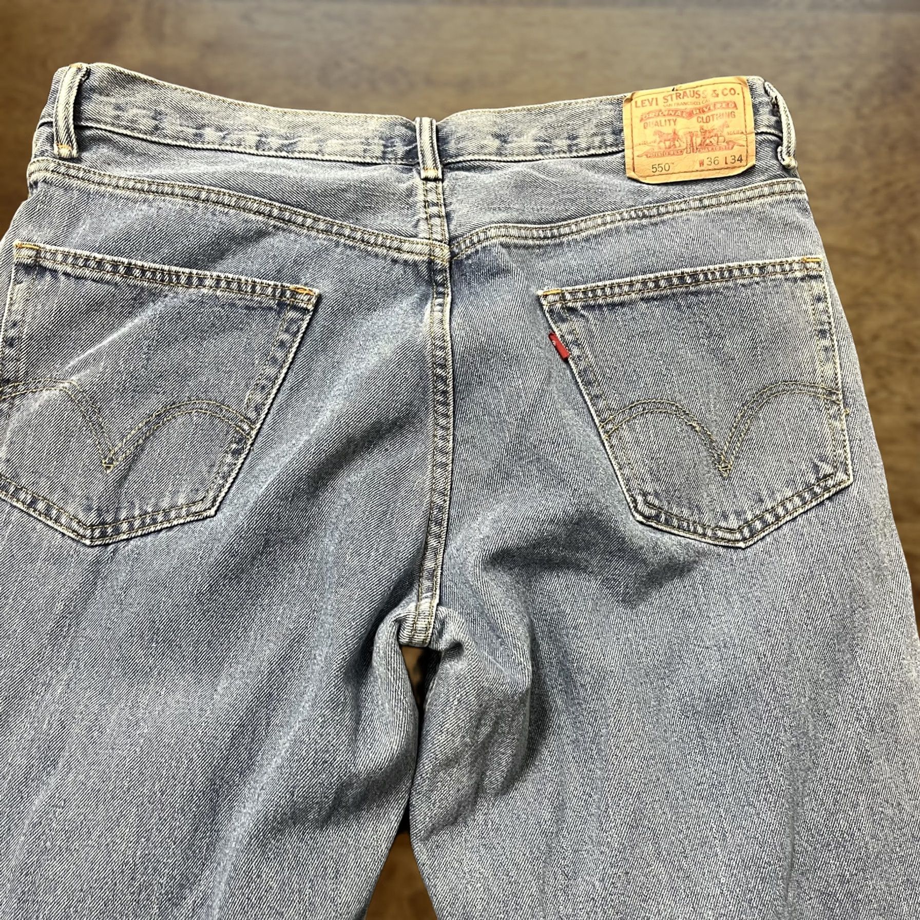 Levi's VINTAGE? Levi's 550 Jeans Mens 36x34 Blue Medium Wash Relaxed Fit Tapered Leg Denim Size US 36 / EU 52 - 1 Thumbnail