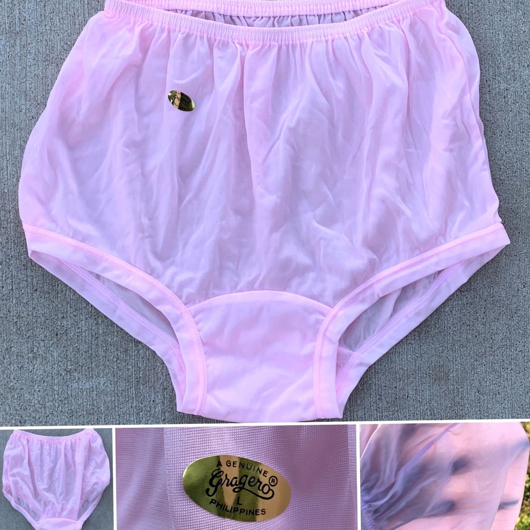 Vintage VINTAGE Gragero Panties Briefs Pink Nylon Size L Women Size 36" / US 14 / IT 50 - 2 Thumbnail