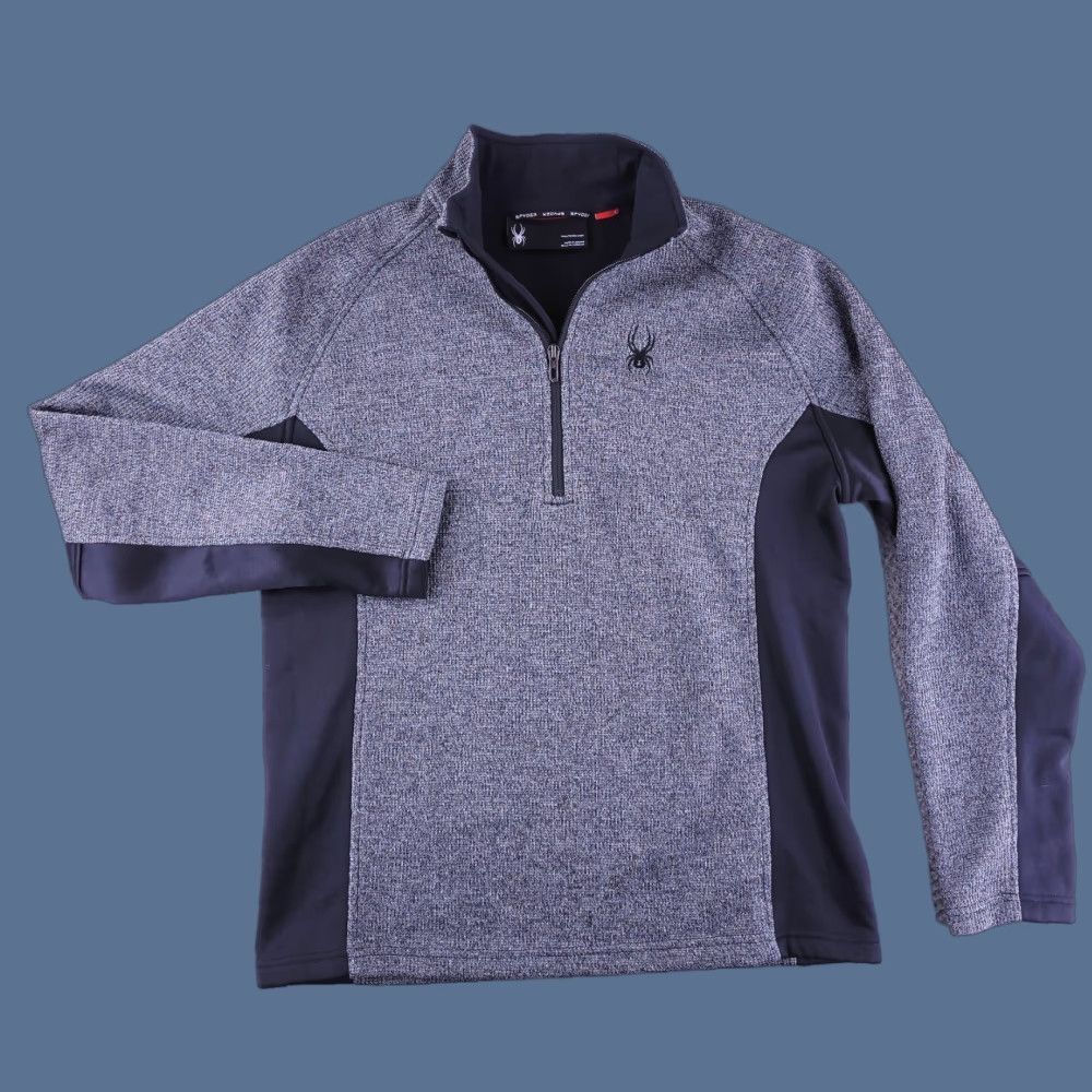 Spyder Spyder Sweater Mens L Gray Outbound Fleece Quarter Zip Size US L / EU 52-54 / 3 - 1 Thumbnail