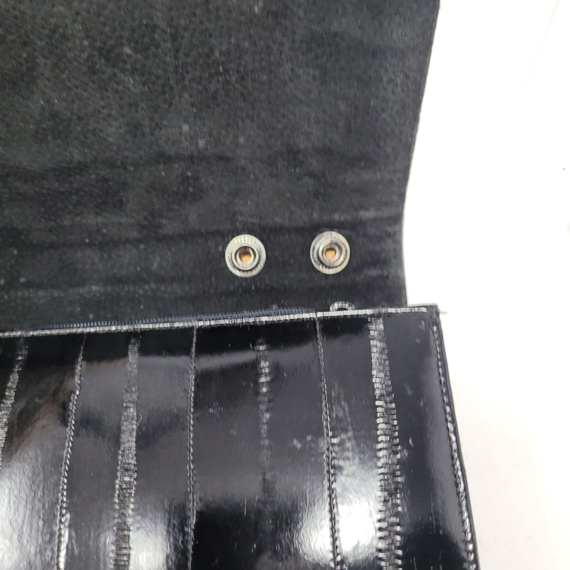 Vintage Vintage Womens Genuine Eel Skin Convertible Clutch Black Kor Size ONE SIZE - 18 Thumbnail