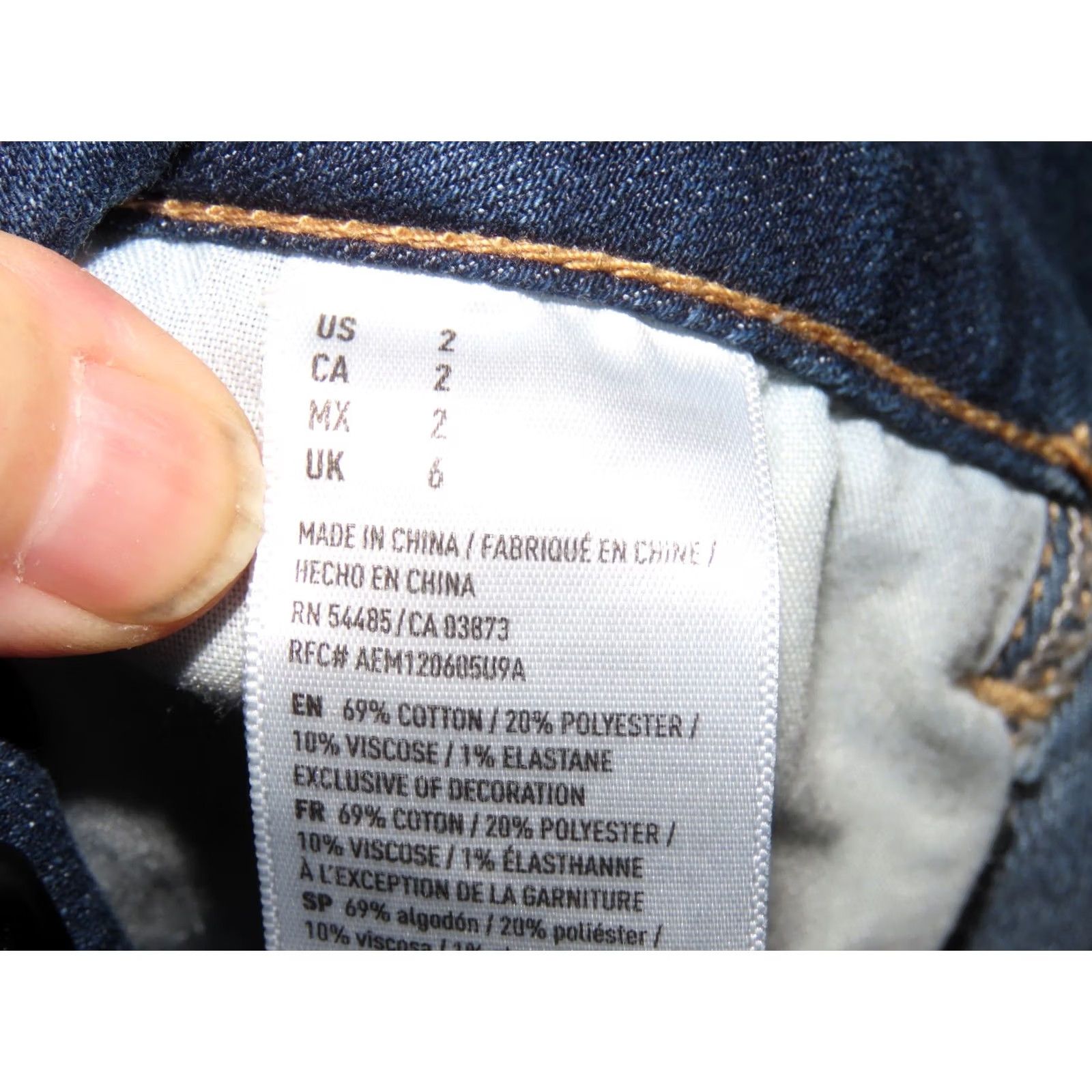 American Eagle Outfitters American Eagle Denim Mini Skirt Blue Button - 2 Pocket Size 26" / US 2 / IT 38 - 4 Thumbnail