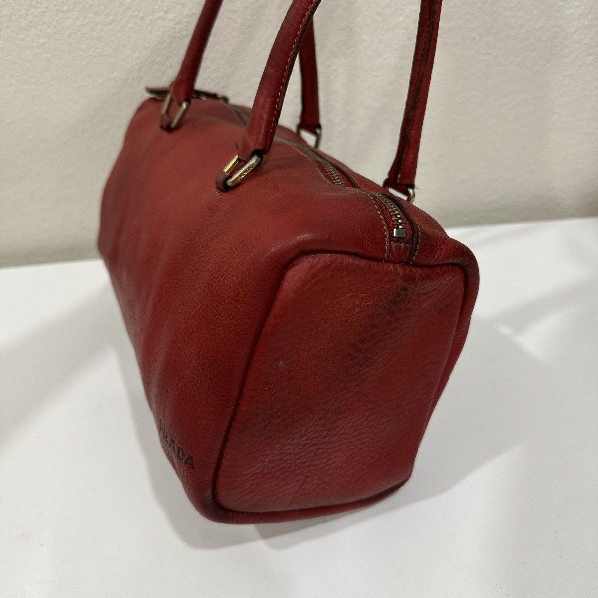Prada PRADA VITELLO DAINO LEATHER BAULETTO MINI BOSTON BAG Size ONE SIZE - 5 Thumbnail