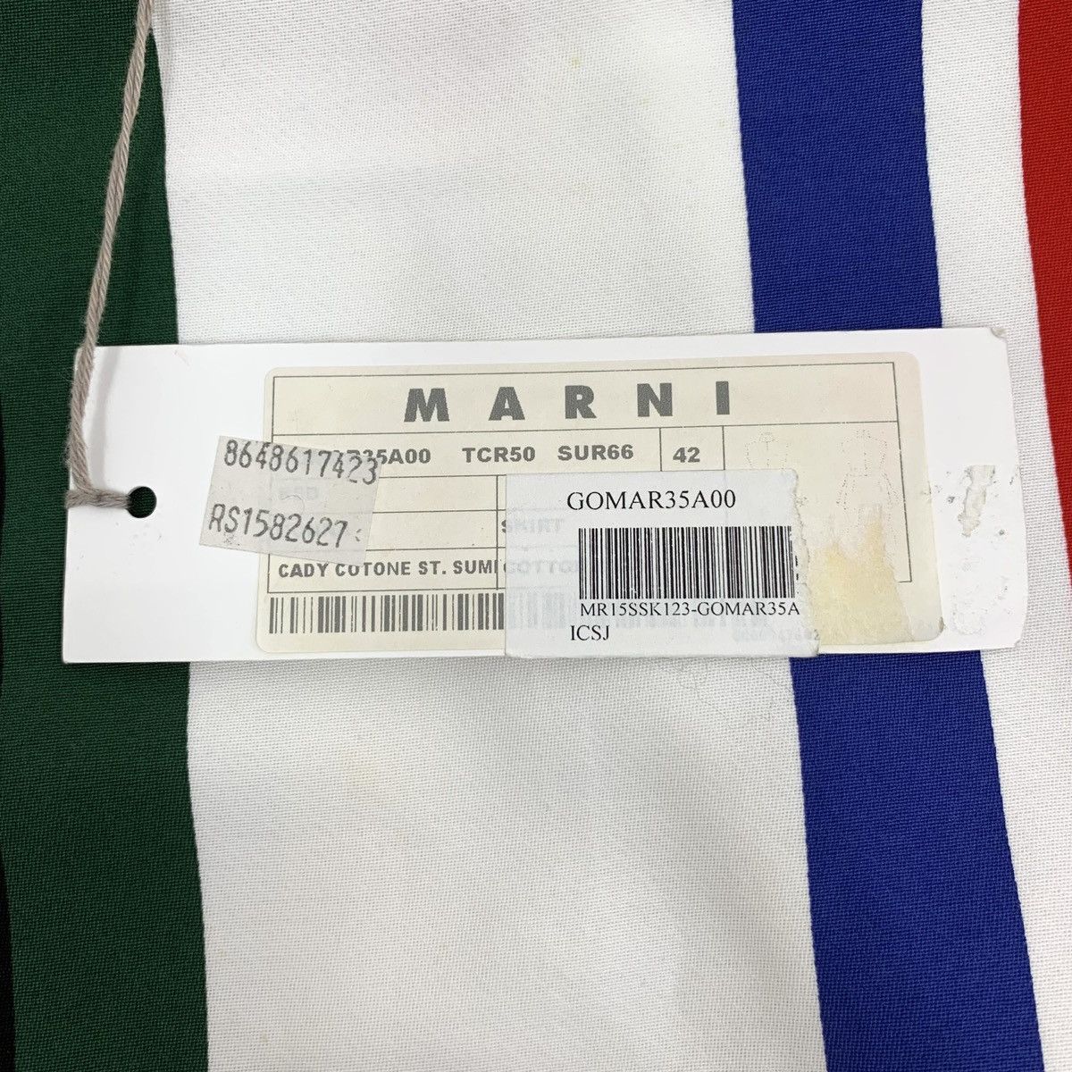 Marni Marni Color-blocked Striped Cotton Mini Skirt K26WX Size 28" / US 6 / IT 42 - 7 Thumbnail