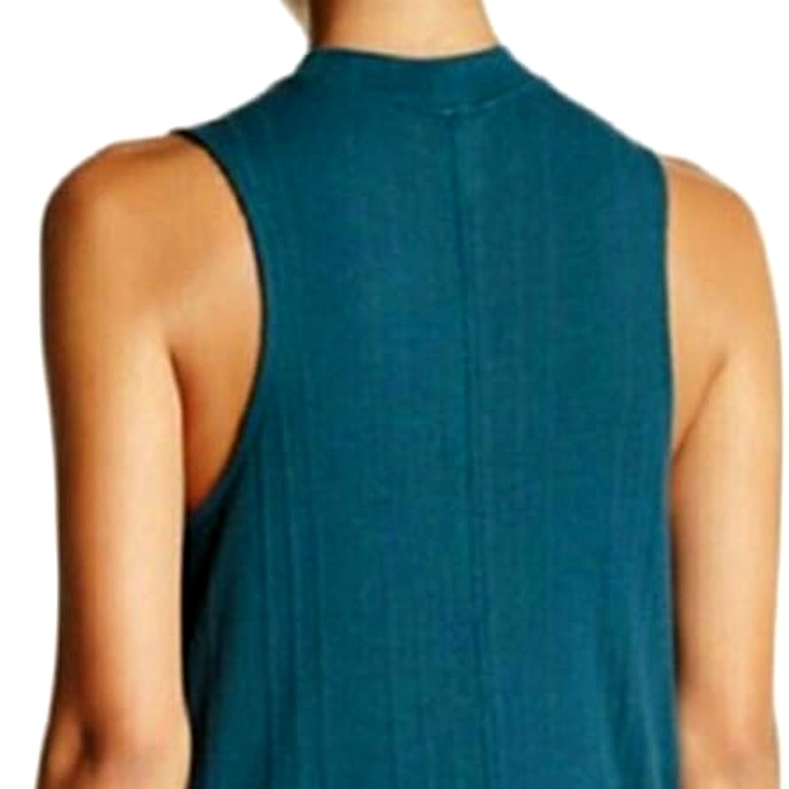 Free People Free People Womens Faye Ribbed Tank Top Turquoise size S Size S / US 4 / IT 40 - 3 Thumbnail