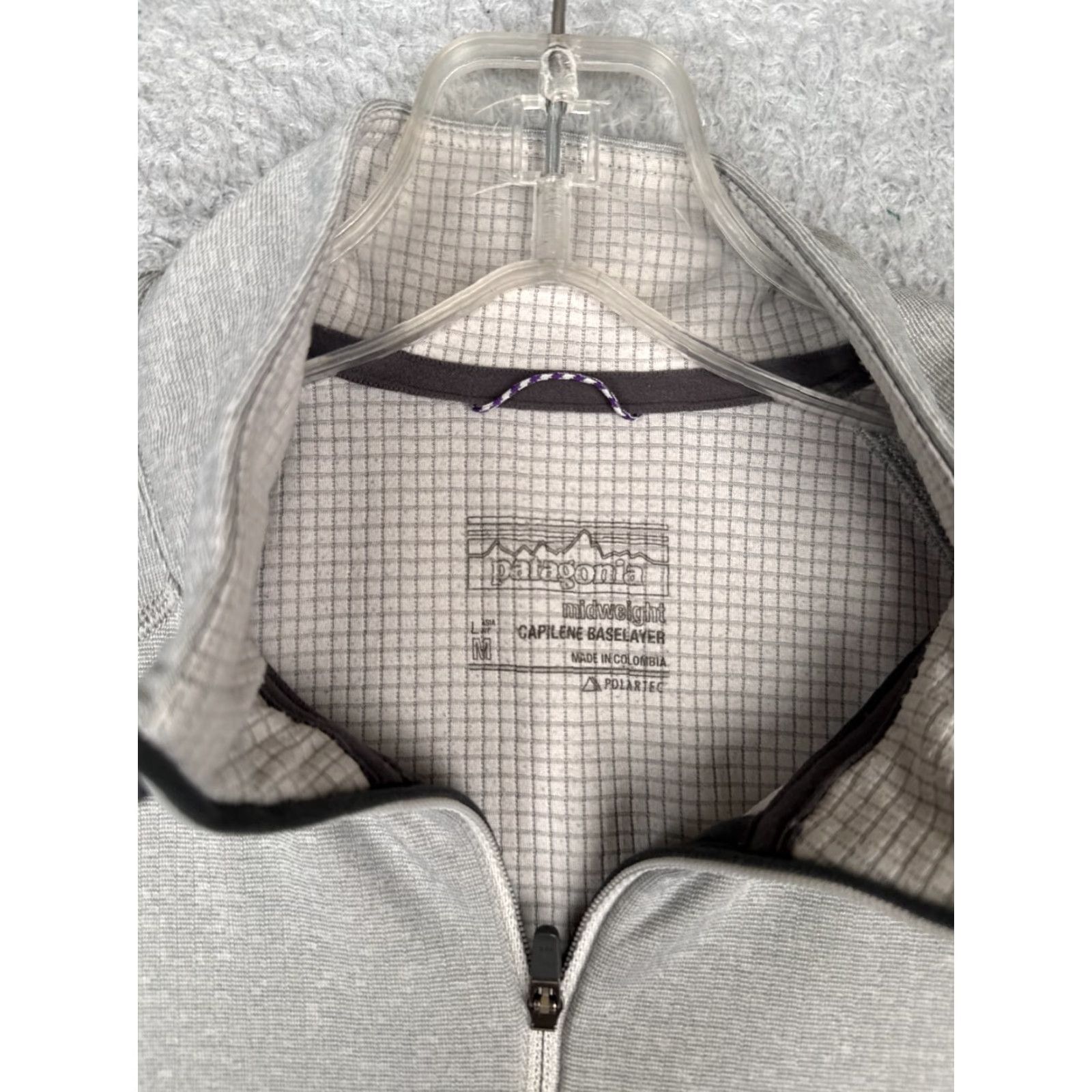Patagonia Patagonia Shirt Women Medium Gray Capilene Baselayer 1/4 Zip Activewear Made in El Salvador Regular M Gray Womens 1/4 Zip Patagonia Shirt Size M / US 6-8 / IT 42-44 - 6 Thumbnail