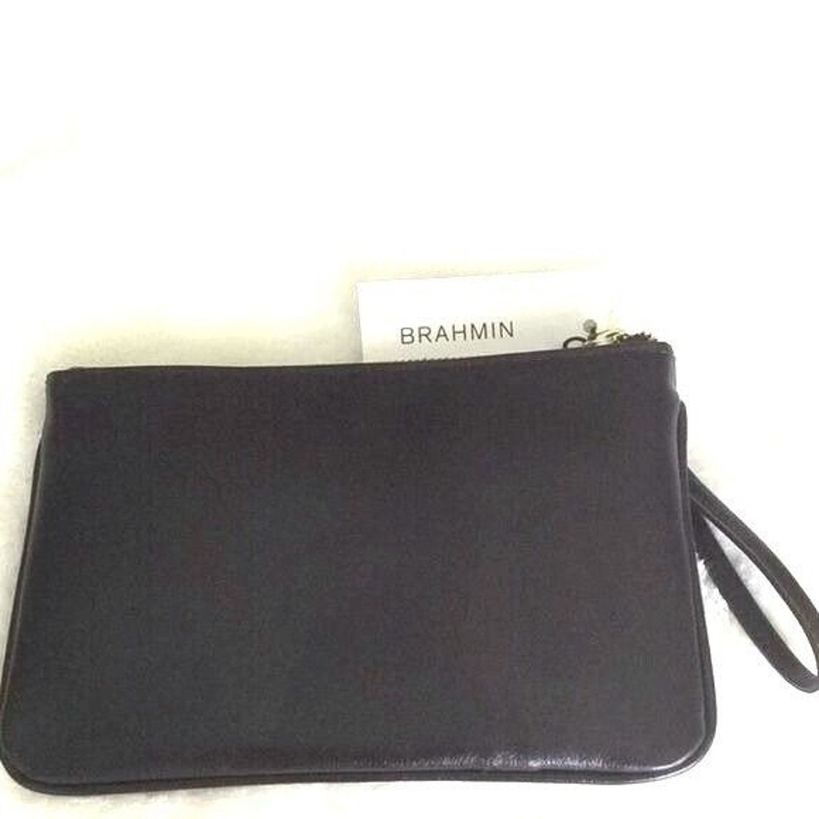 BRAHMIN Brahmin Smooth Leather Black Wristlet Size 8 1/2”x 5 1/2”NWT Size ONE SIZE - 2 Thumbnail