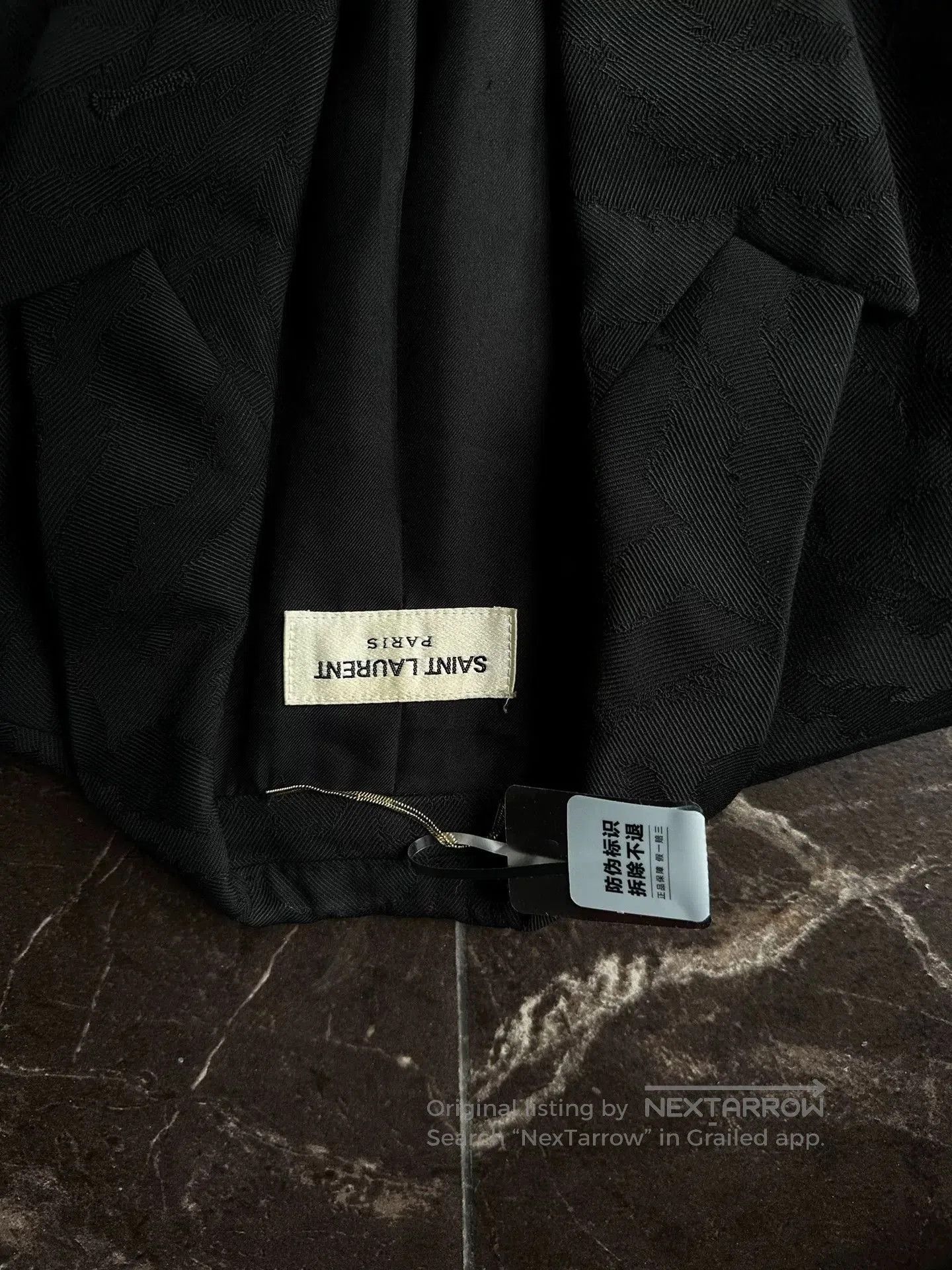 Hedi Slimane Saint Laurent Hedi Textured Weave Blazer. Size XXS / US 00 / IT 34 - 2 Thumbnail