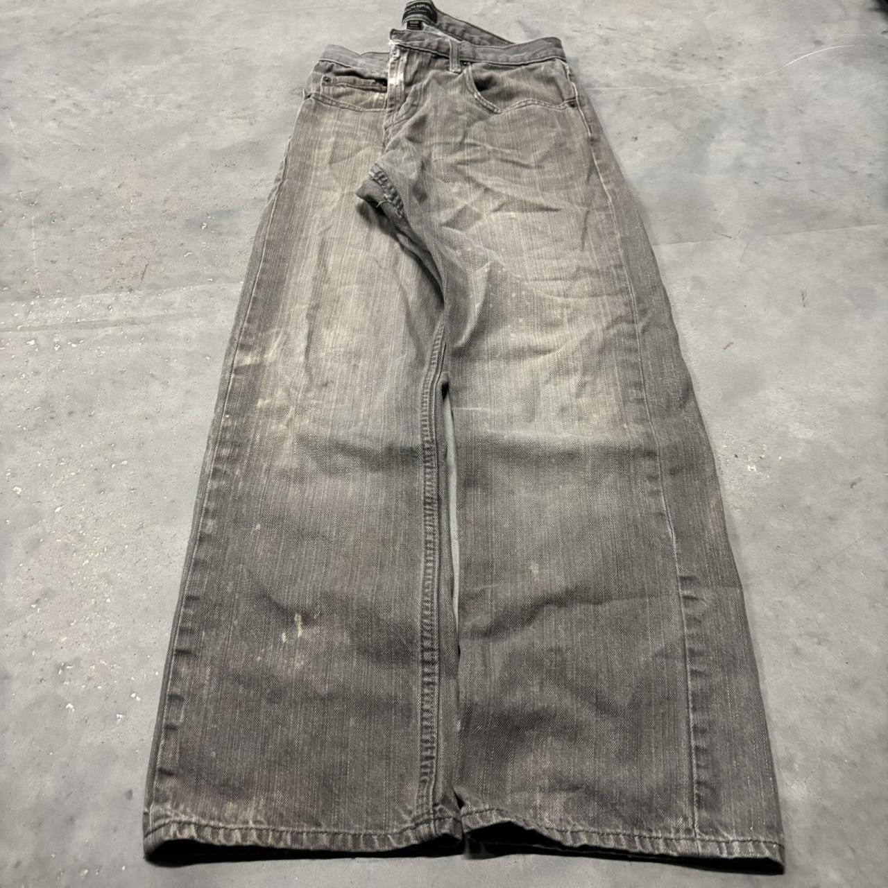 Japanese Brand × Vintage Crazy Vintage Y2K/2000s Grunge Faded Grey Streetwear Denim Jeans! Size US 31 - 3 Thumbnail