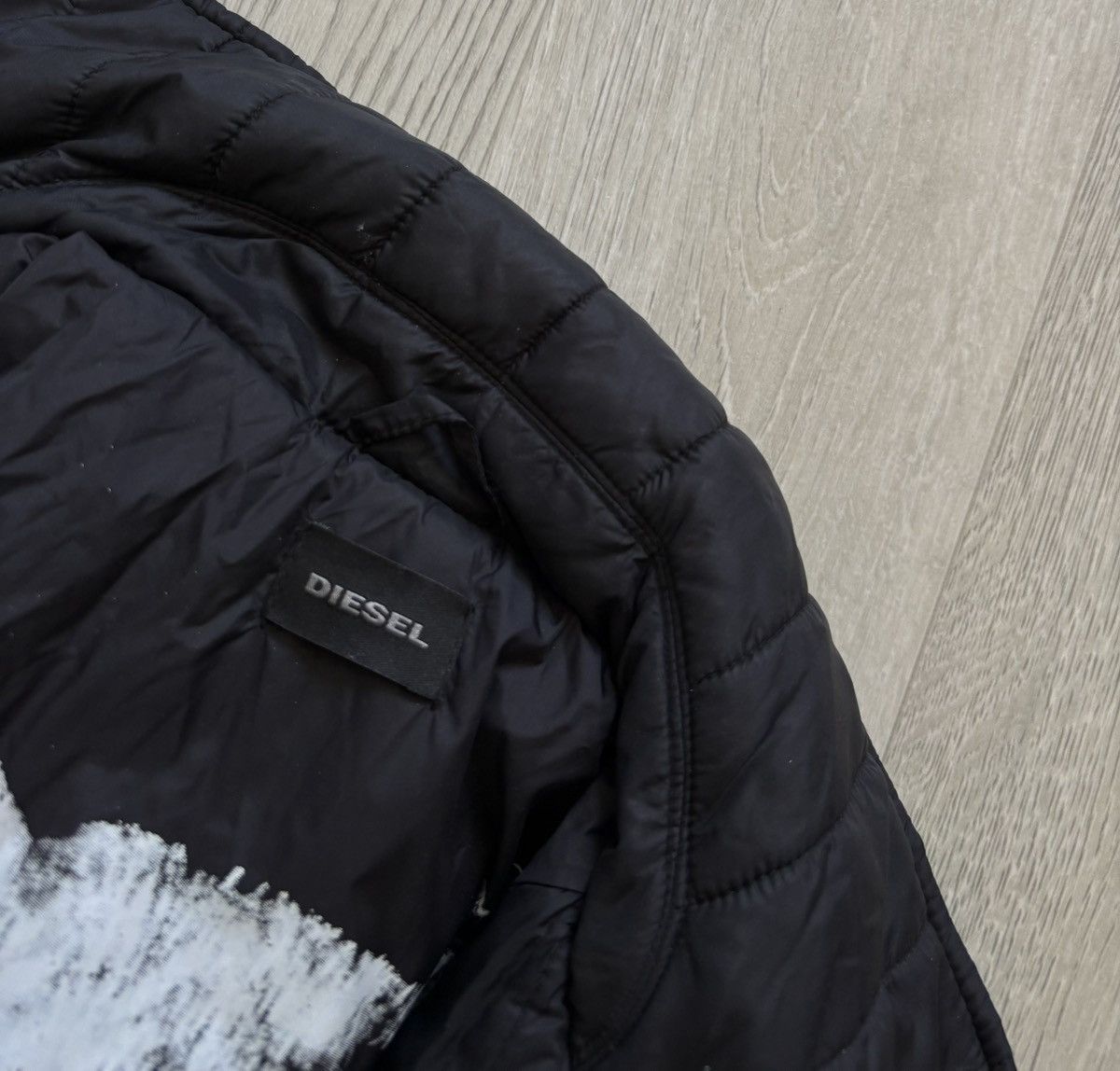 Diesel × Vintage Vintage Diesel Padded Zipped Rider Jacket Size M / US 6-8 / IT 42-44 - 4 Thumbnail