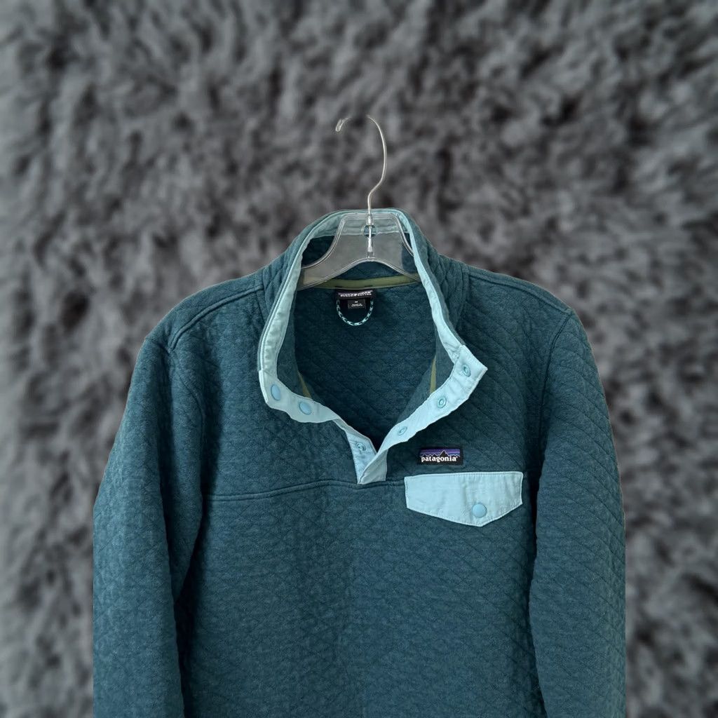 Patagonia Patagonia Organic Cotton Quilt Snap-T Pullover Womens M Teal Jacket L/S 25281 Size M / US 6-8 / IT 42-44 - 1 Thumbnail