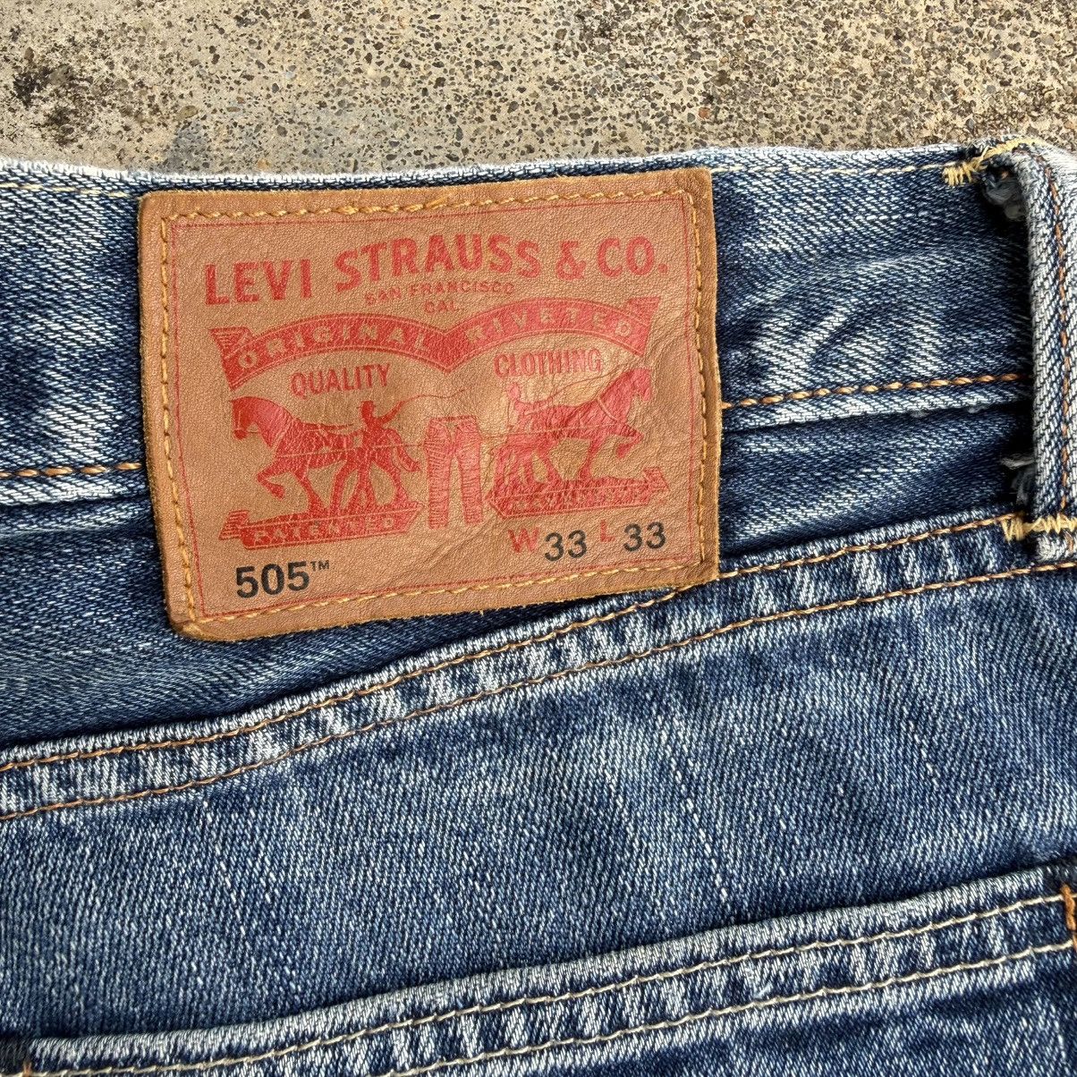 Levi's W33 LEVI'S 505 MUD WASHED DENIM RIPPE JEAN PANTS Size US 33 - 13 Thumbnail