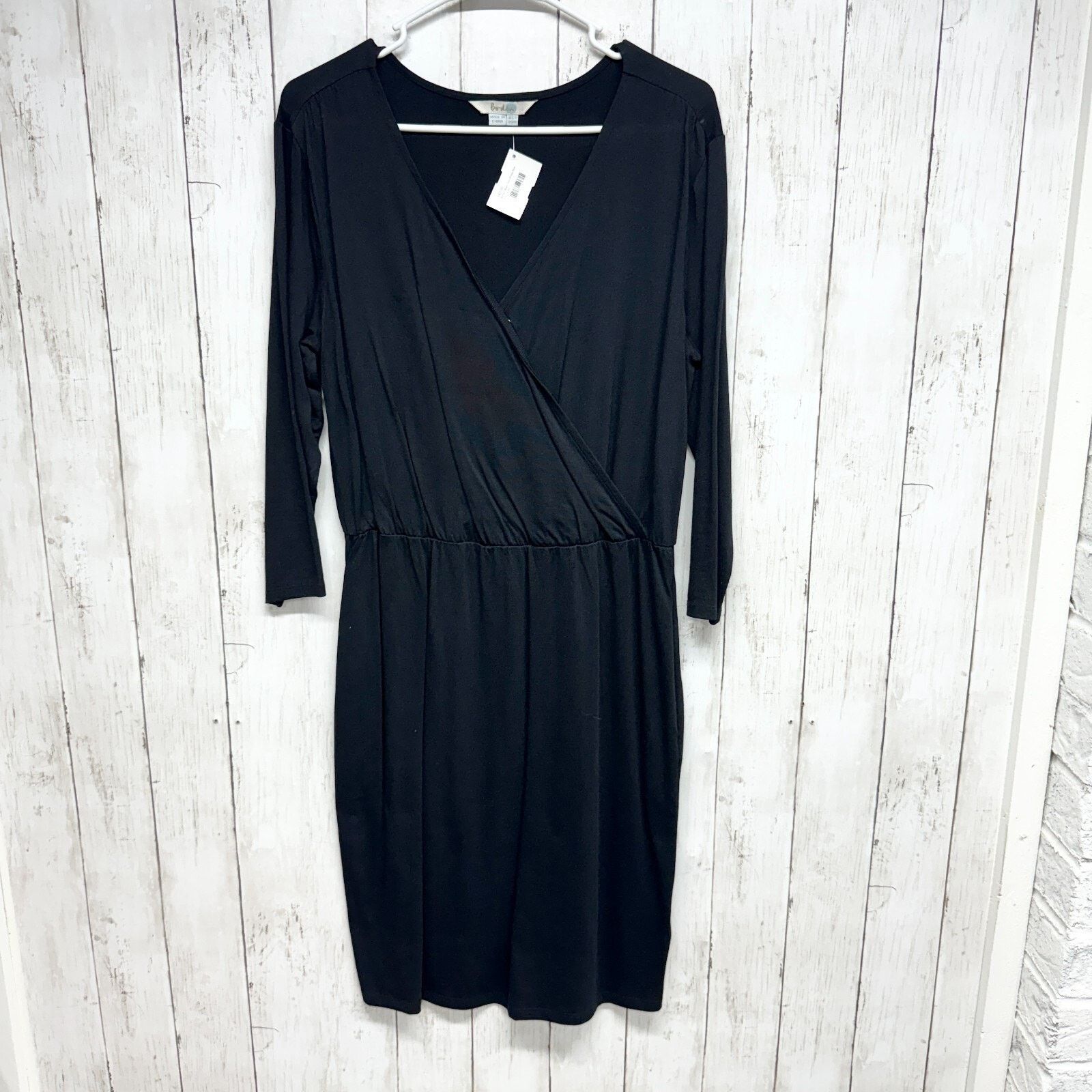 Boden Boden Dress Sz 8R Crossover Mini Cotton V Neck Pleated Black Size M / US 6-8 / IT 42-44 - 1 Thumbnail