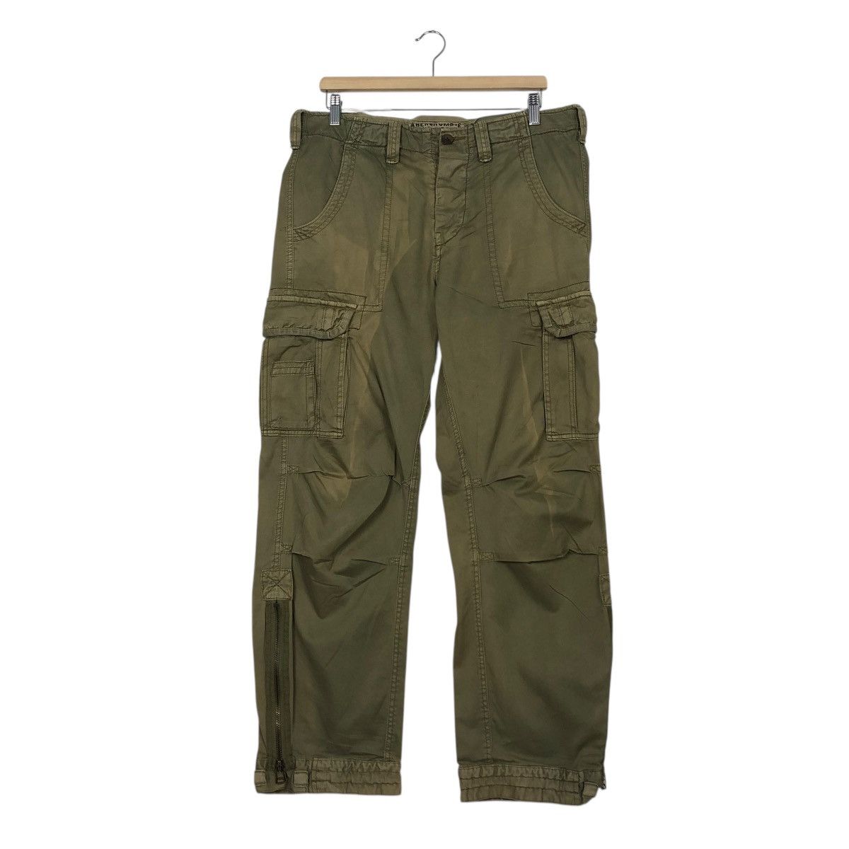 Japanese Brand 🔥TACTICAL PARACHUTE BIKER PANTS UTILITY MULTI POCKET ABECROM Size US 34 / EU 50 - 1 Thumbnail