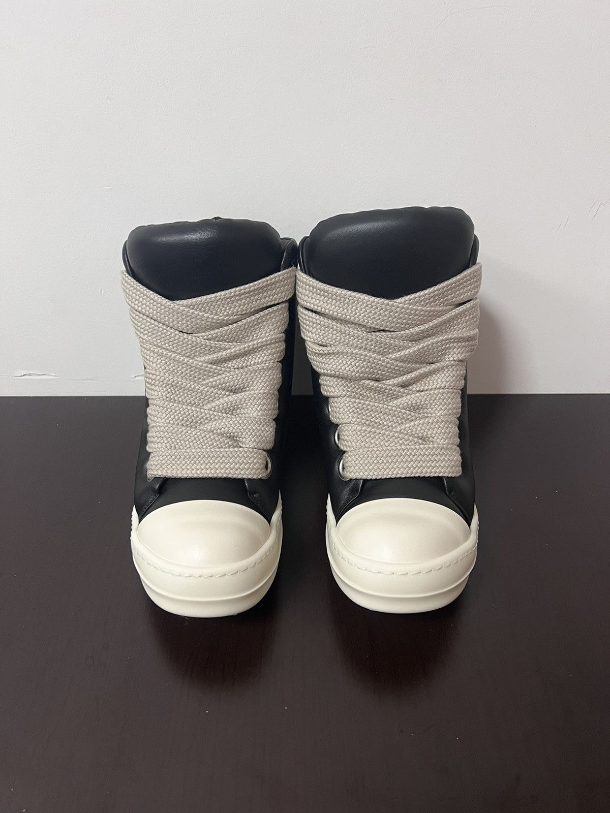 Rick Owens Rick Owens FW23 Leather Jumbo Laces PADDED Sneakers New 36 Size US 6 / IT 36 - 3 Thumbnail