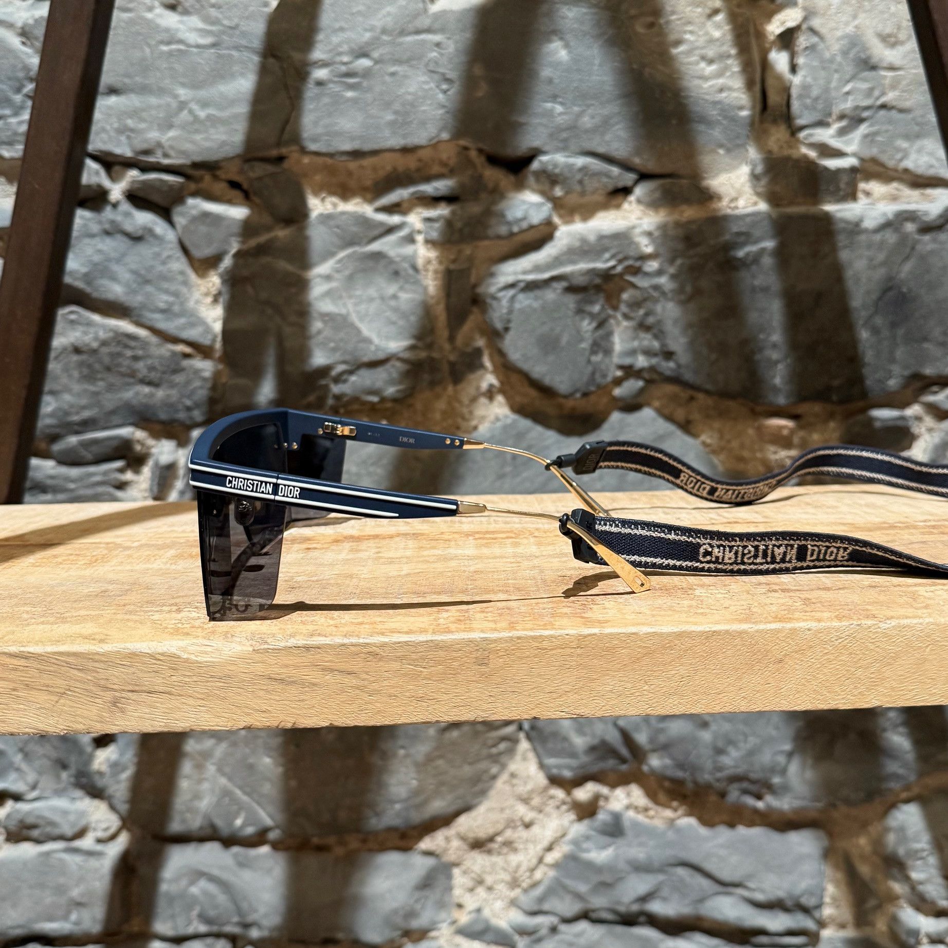 Dior Dior DiorClub Oblique Mirror Mask Sunglasses With Embr Cord Size ONE SIZE - 3 Thumbnail