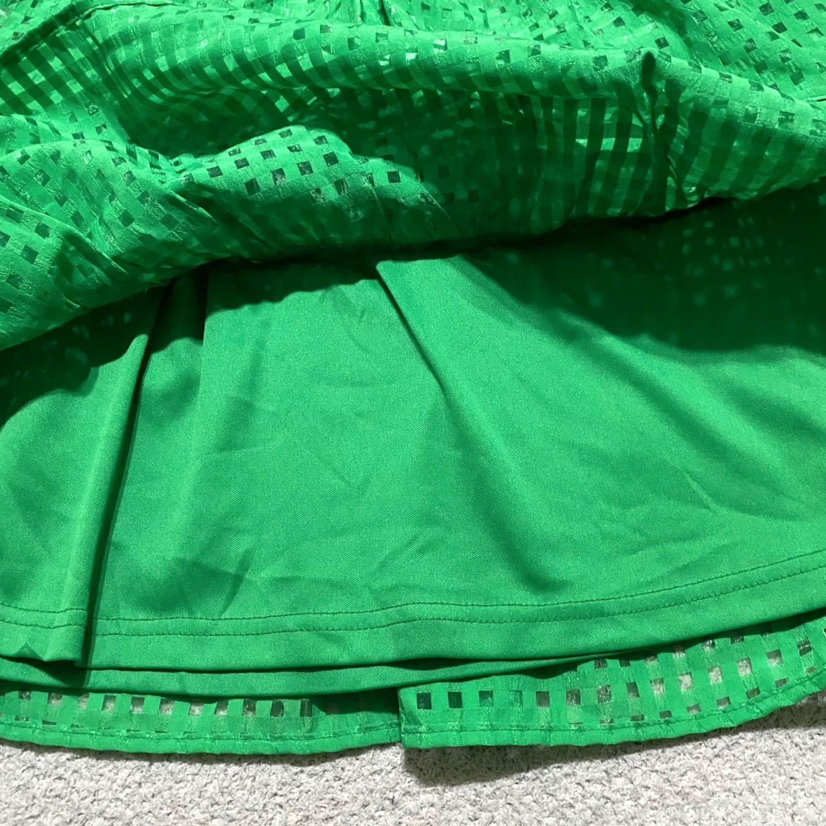 Vintage Flying Tomato Womens Short Dress Green Geometric Mini Puff Sleeve V-Neck Adult Small Size S / US 4 / IT 40 - 6 Thumbnail