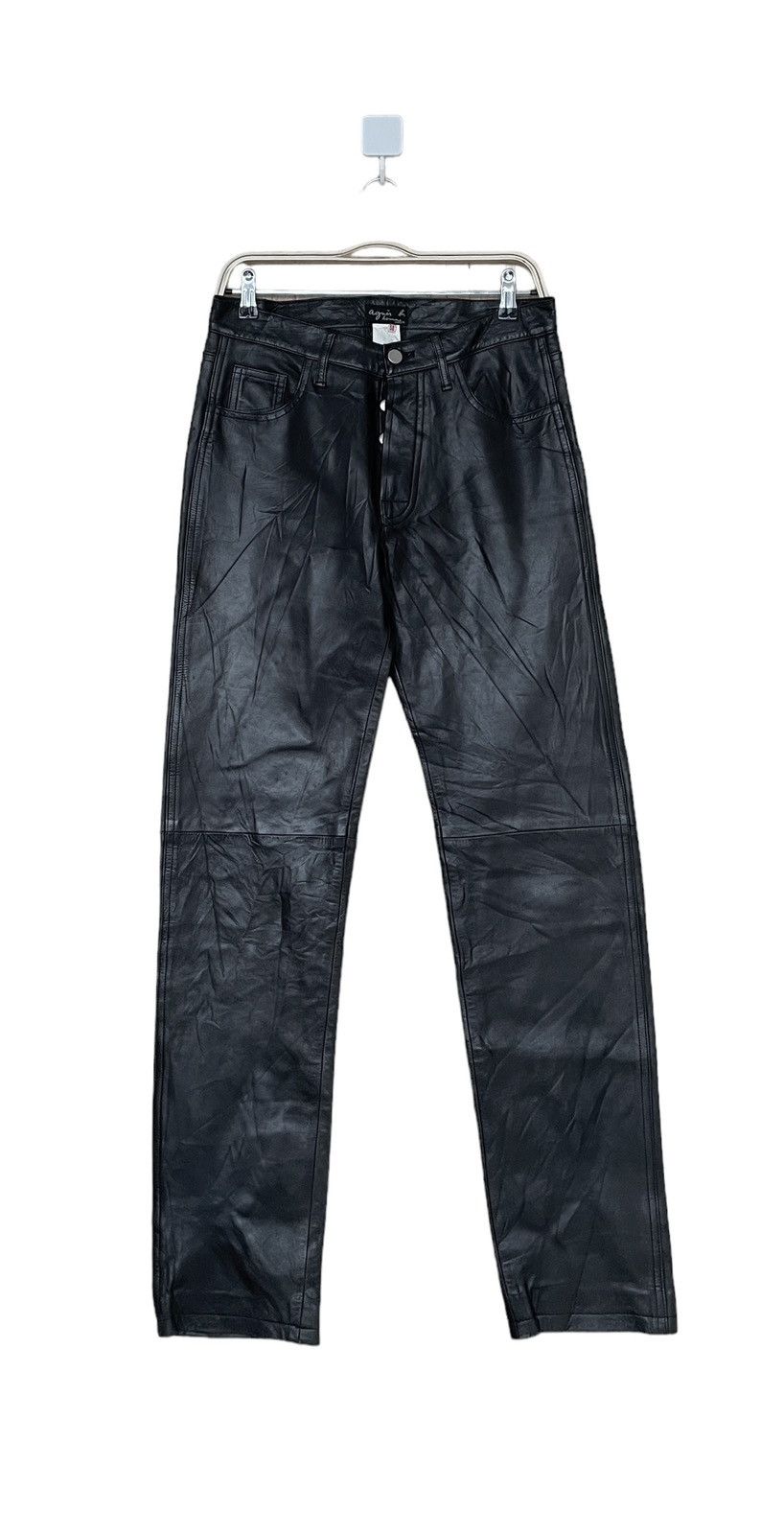 Vintage × agnes b. Vintage Brand Agnes B Leather Pants 1990s Size US 38 / EU 54 - 1 Thumbnail