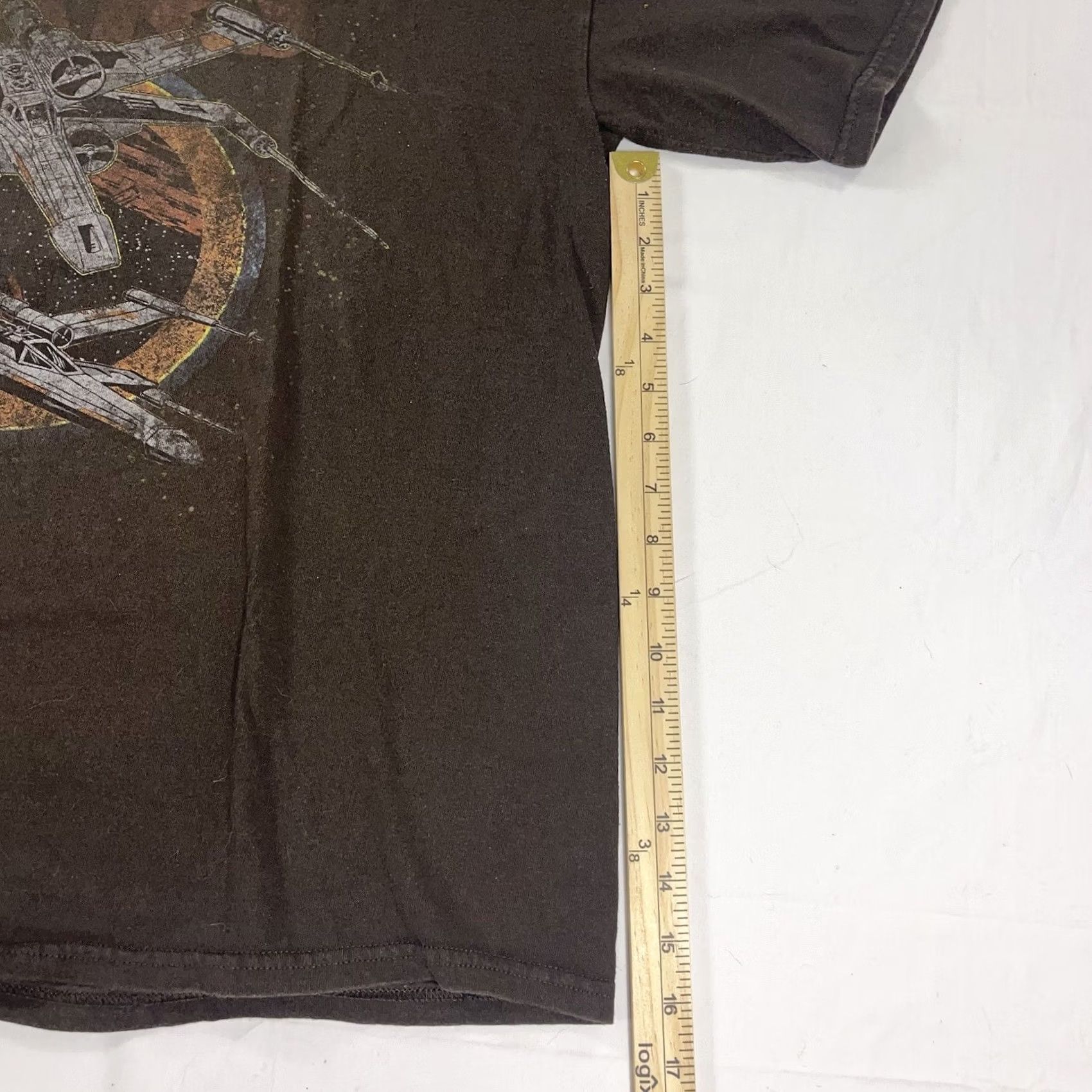 Star Wars VINTAGE Star Wars T-Shirt Logo White 90s X-WING FIGHTER Graphic Print Men L Brown Short Sleeve Crew Neck Size US L / EU 52-54 / 3 - 5 Thumbnail