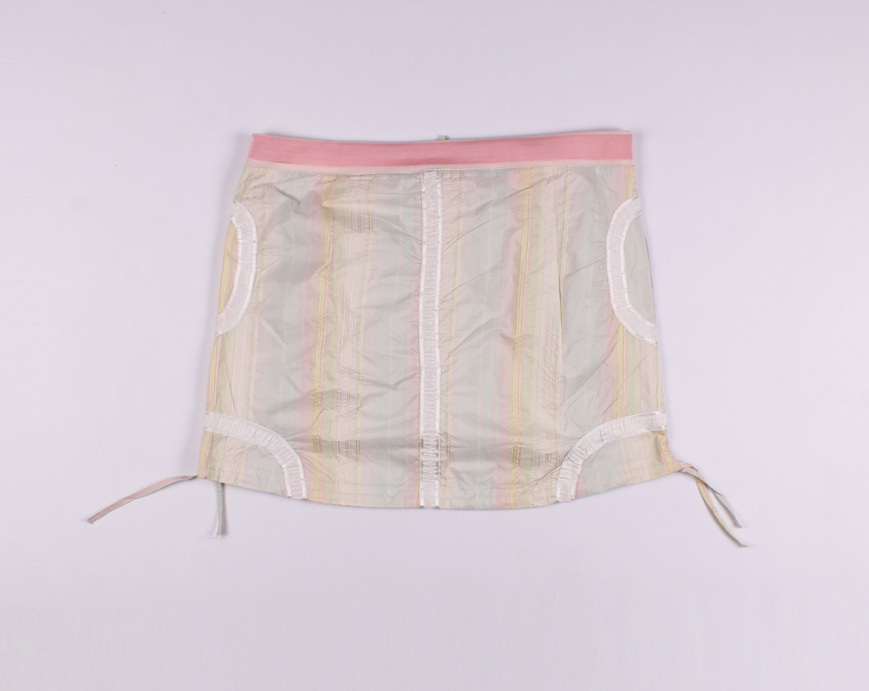Custo Barcelona × Vintage Vintage Custo Barcelona Nylon Adjustable Mini Skirt Size 30" / US 8 / IT 44 - 6 Thumbnail