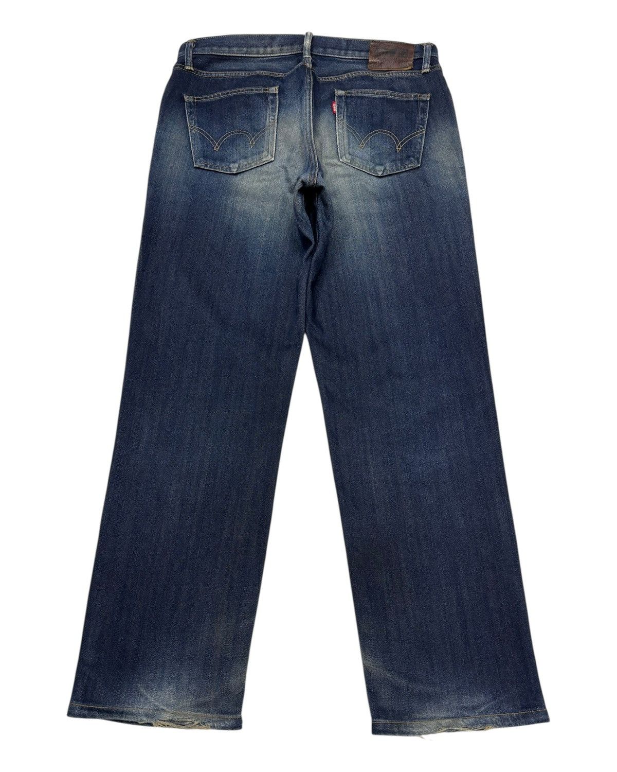 Kapital Edwin 504 Rusty Blue Baggy Jeans Distressed Denim Size US 36 / EU 52 - 2 Thumbnail