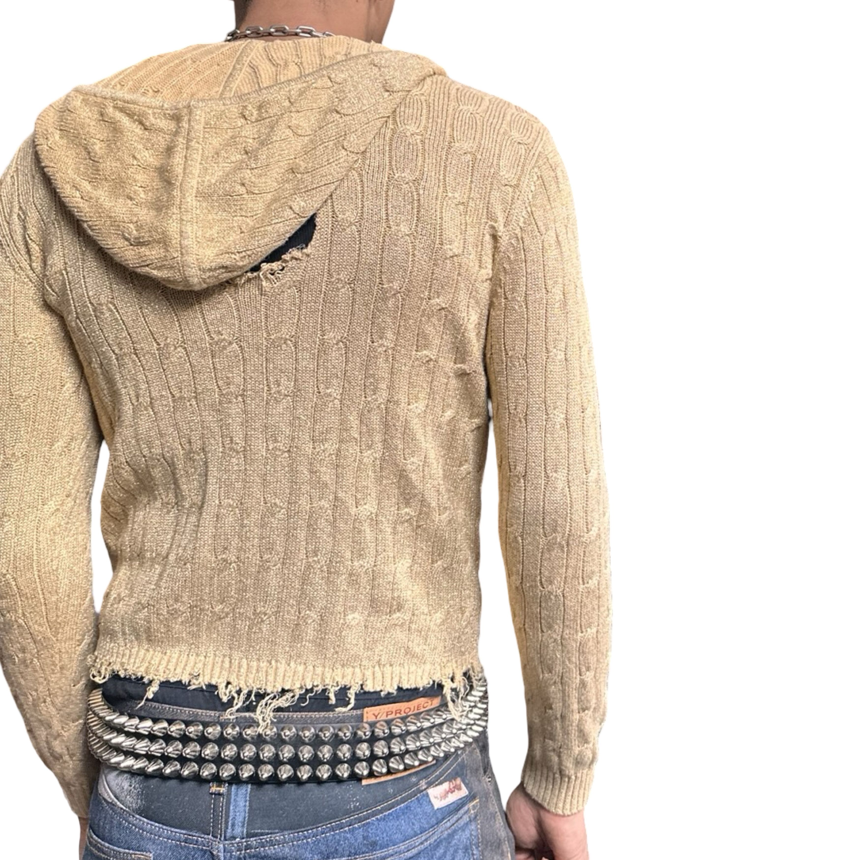 Ralph Lauren ASTROBOI x RL Gold Cable Knit Zip Up Sweater - Large Size L / US 10 / IT 46 - 4 Thumbnail