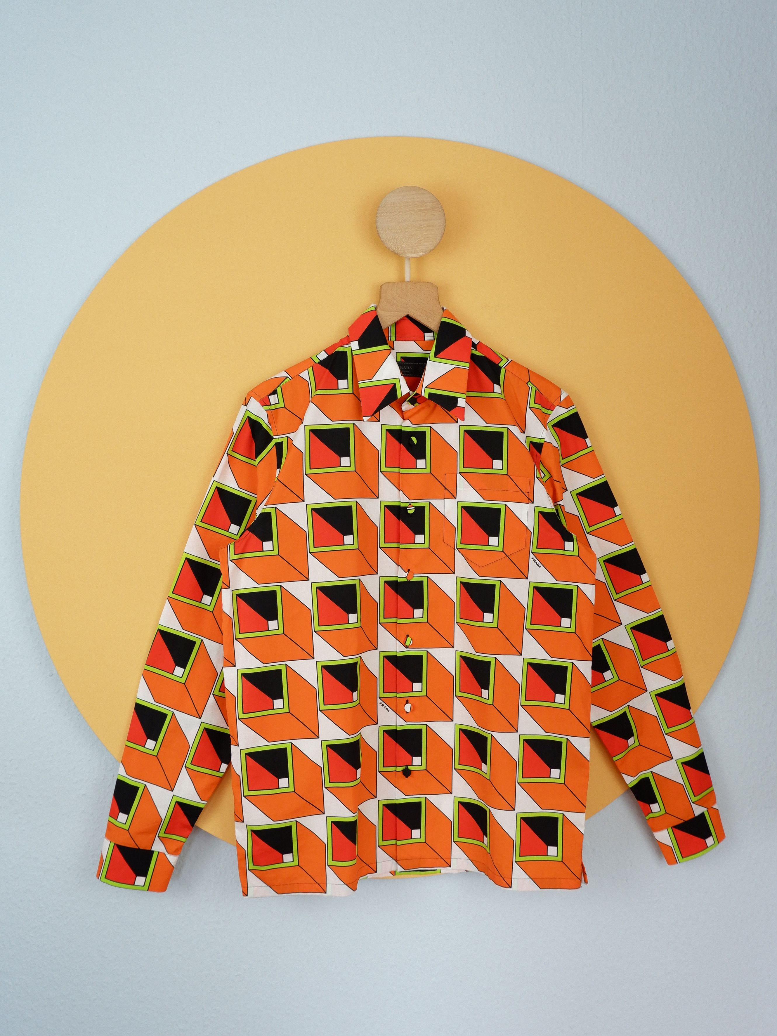 Prada Prada shirt with square print runway AW20 | Grailed