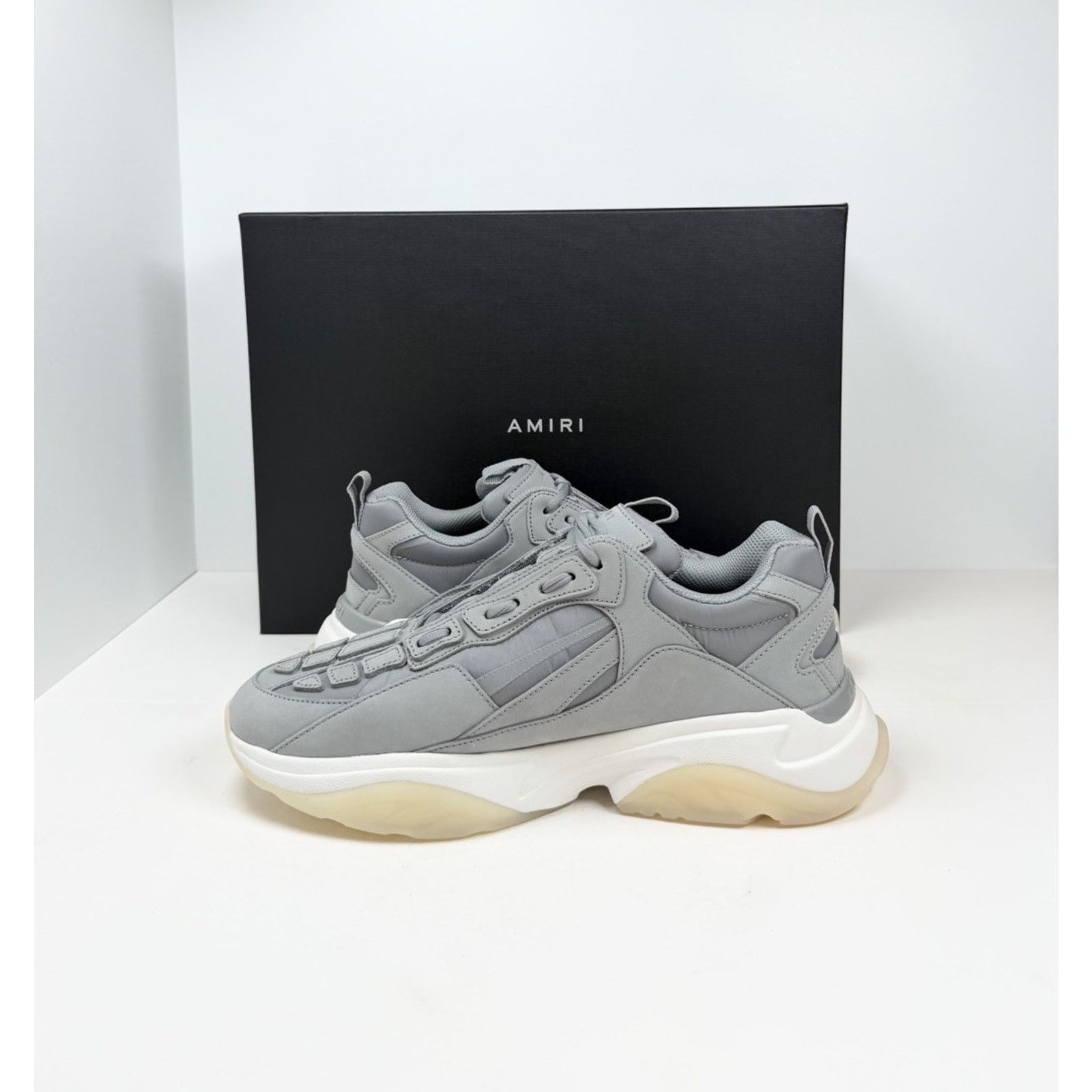 Amiri Size 44EU/11US - Amiri Bone Runner Grey White NEW Size US 11 / EU 44 - 7 Thumbnail
