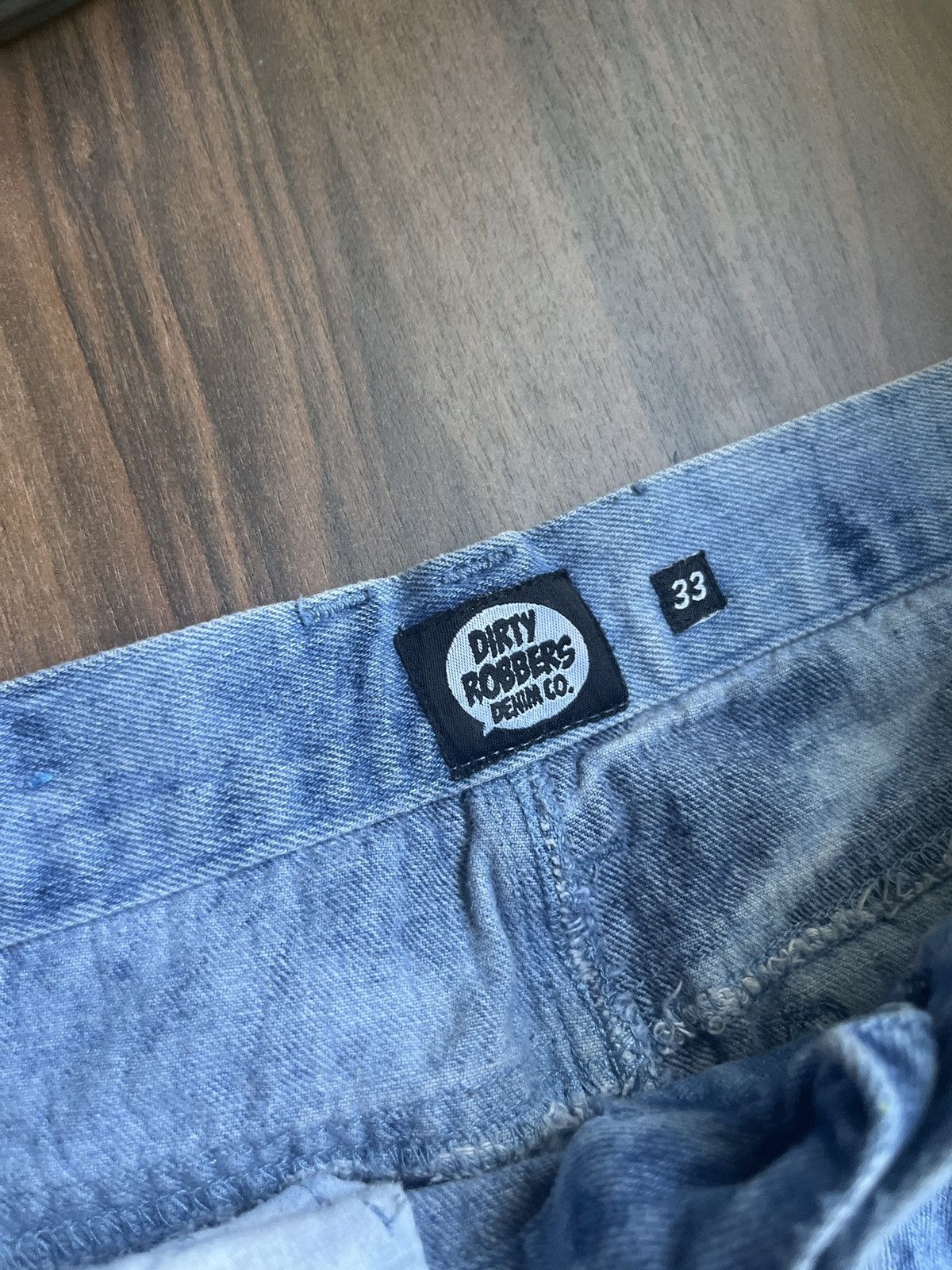 Other Dirty Robbers Denim. Co Crazy Wash Blue Jeans Size US 33 - 2 Thumbnail